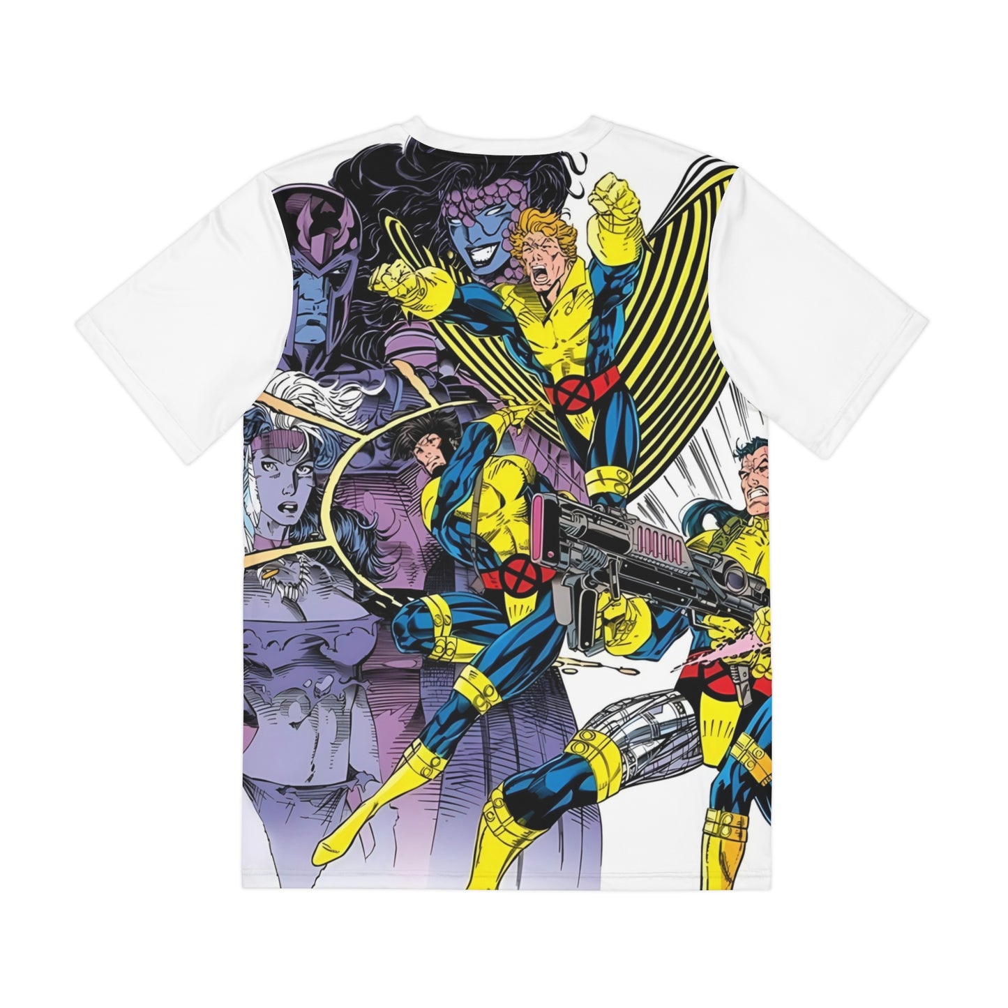 Uncanny X-Men Polyester Tee (All-Over Print) - Jim Lee Art - Wolverine, Psylocke, Storm - Marvel Comics