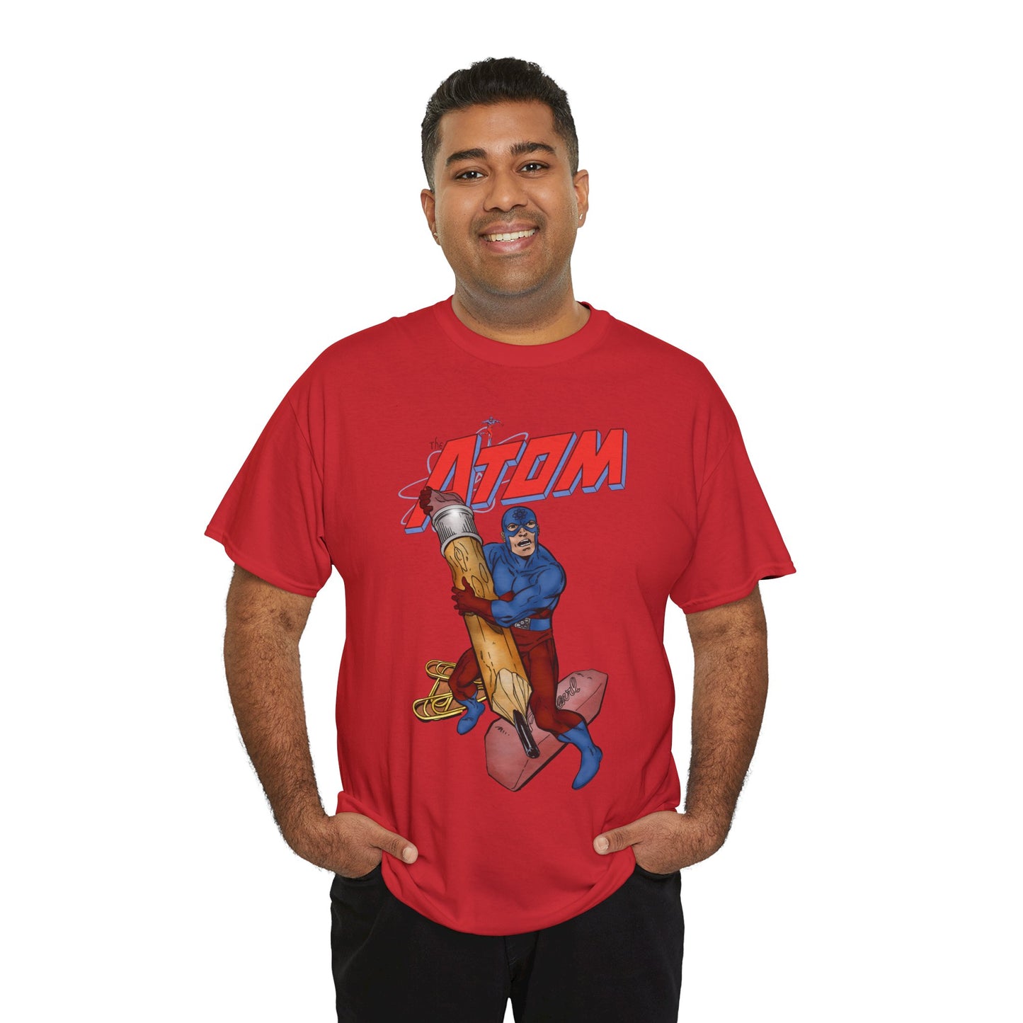 Atom T-Shirt - John Byrne Art - Ray Palmer, Justice League Member - Professor at Ivy University - DC Comics