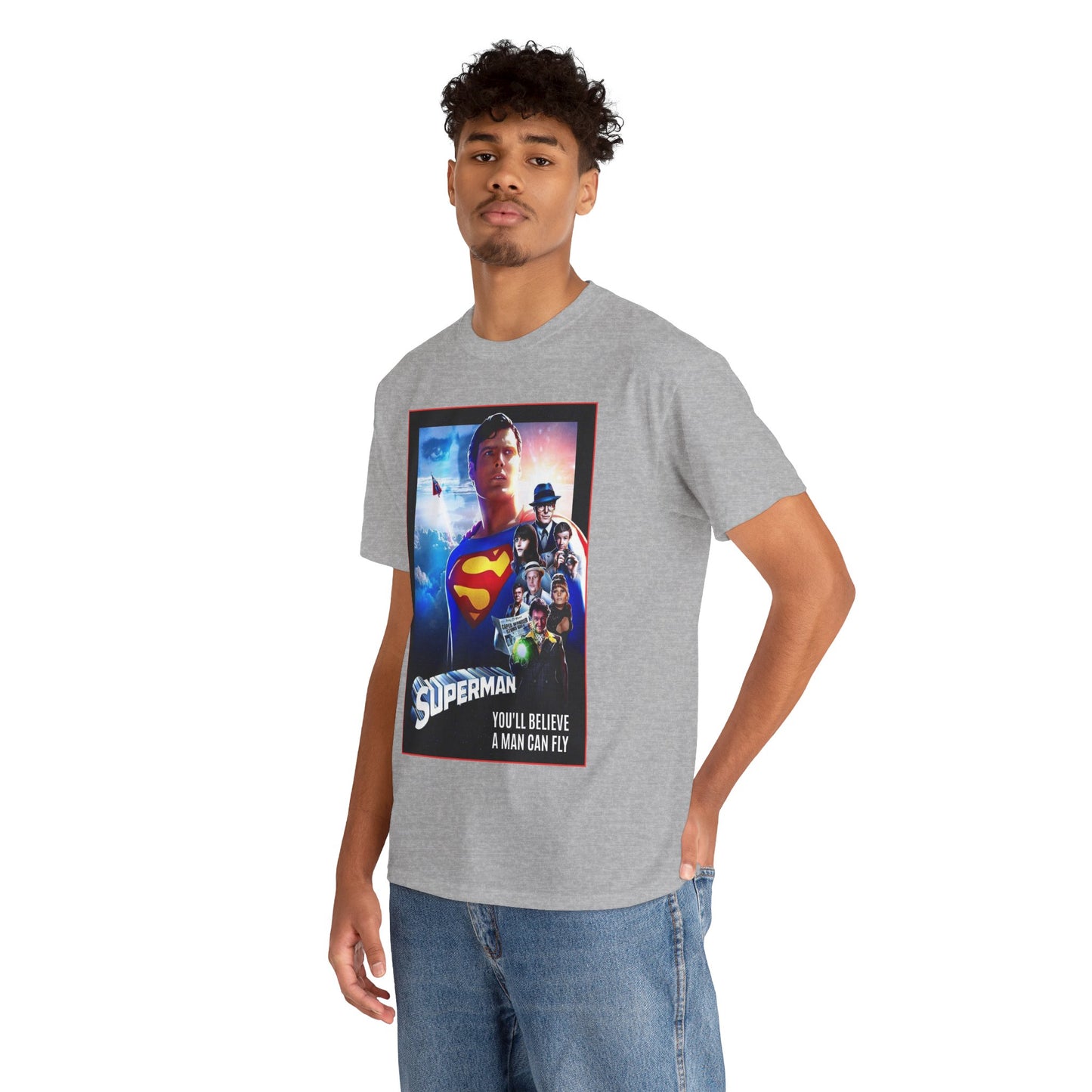Superman The Movie T-Shirt - Christopher Reeve, Gene Hackman, Margot Kidder - Beloved 1970s Warner Brothers Movie - Krypton, Smallville, Metropolis - DC Comics