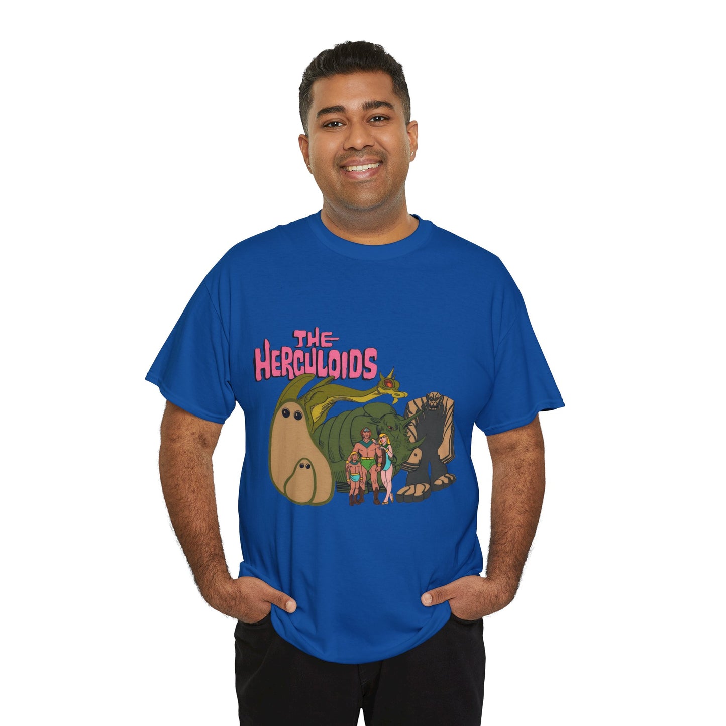 Herculoids T-Shirt - Popular 1960s Hanna-Barbera Cartoon - Zandor, Tara, Dorno, Gloop & Gleep - Amzot - Alex Toth Designs