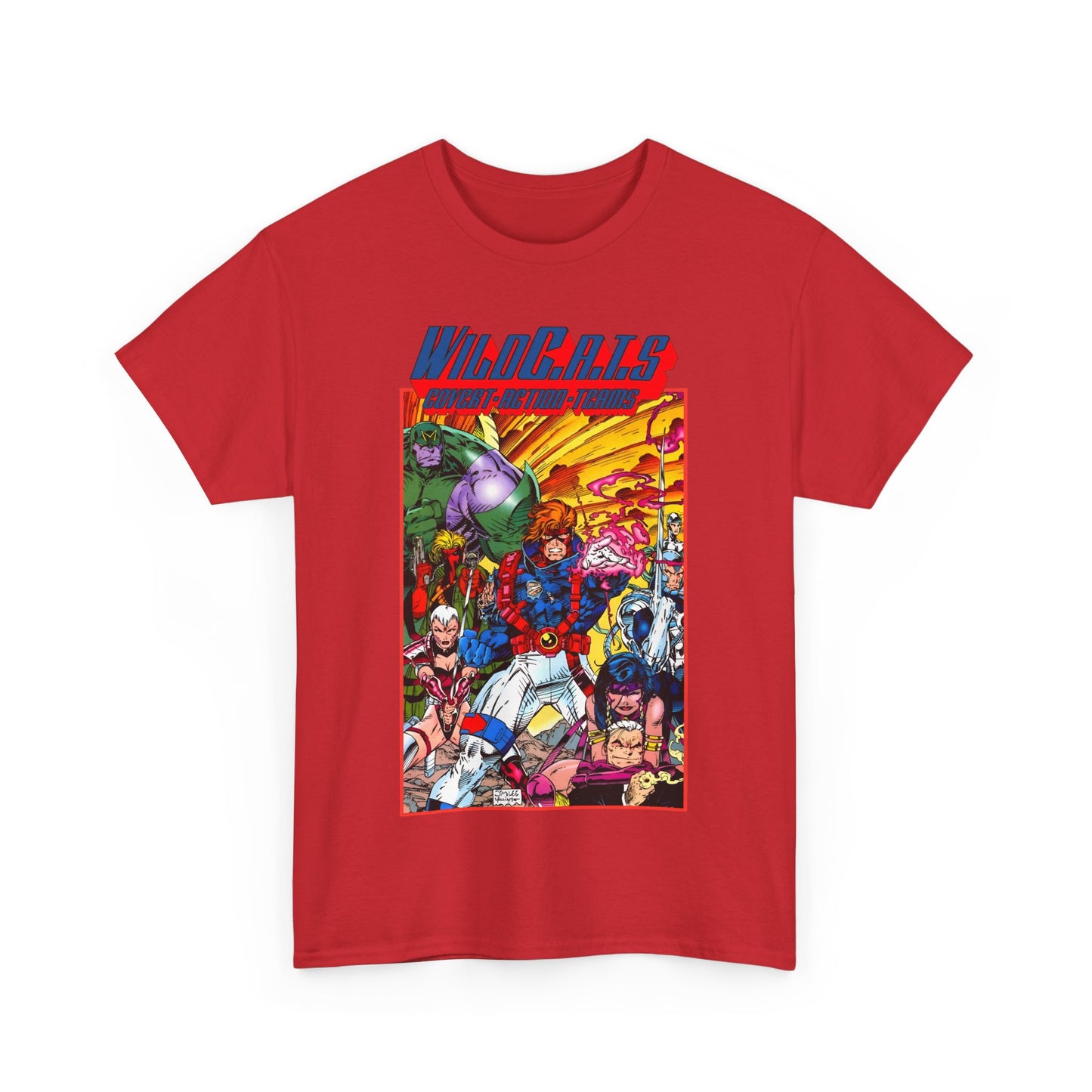 Wildcats T-Shirt - Jim Lee Art - WildC.A.T.s: Covert Action Teams - Spartan, Voice, Grifter, Zealot, Emp - Image/Wildstorm/DC Comics
