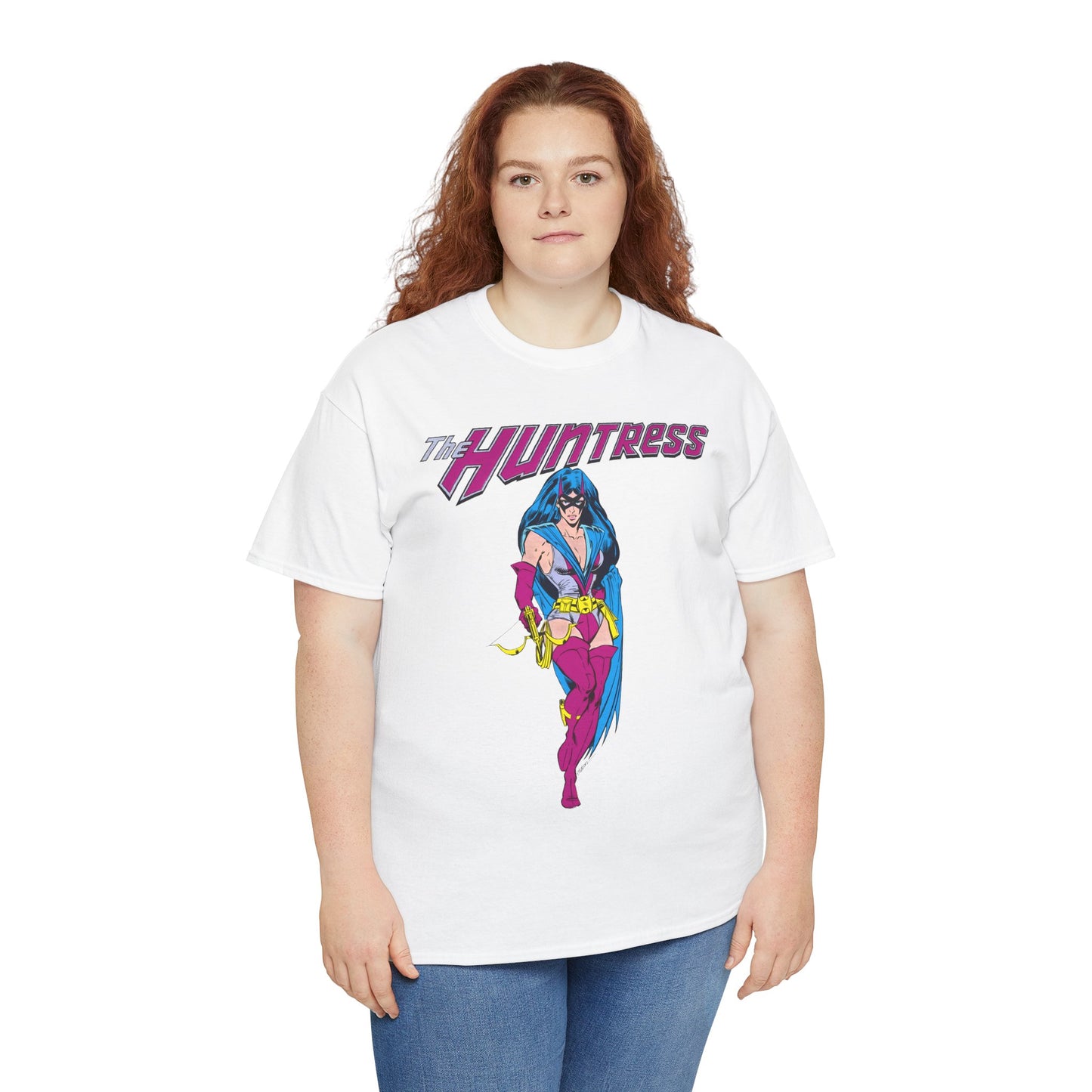 Huntress T-Shirt - Joe Staton Art - Helena Wayne, Daughter of Earth 2 Batman & Catwoman - Pre-Crisis JSA Member - DC Comics