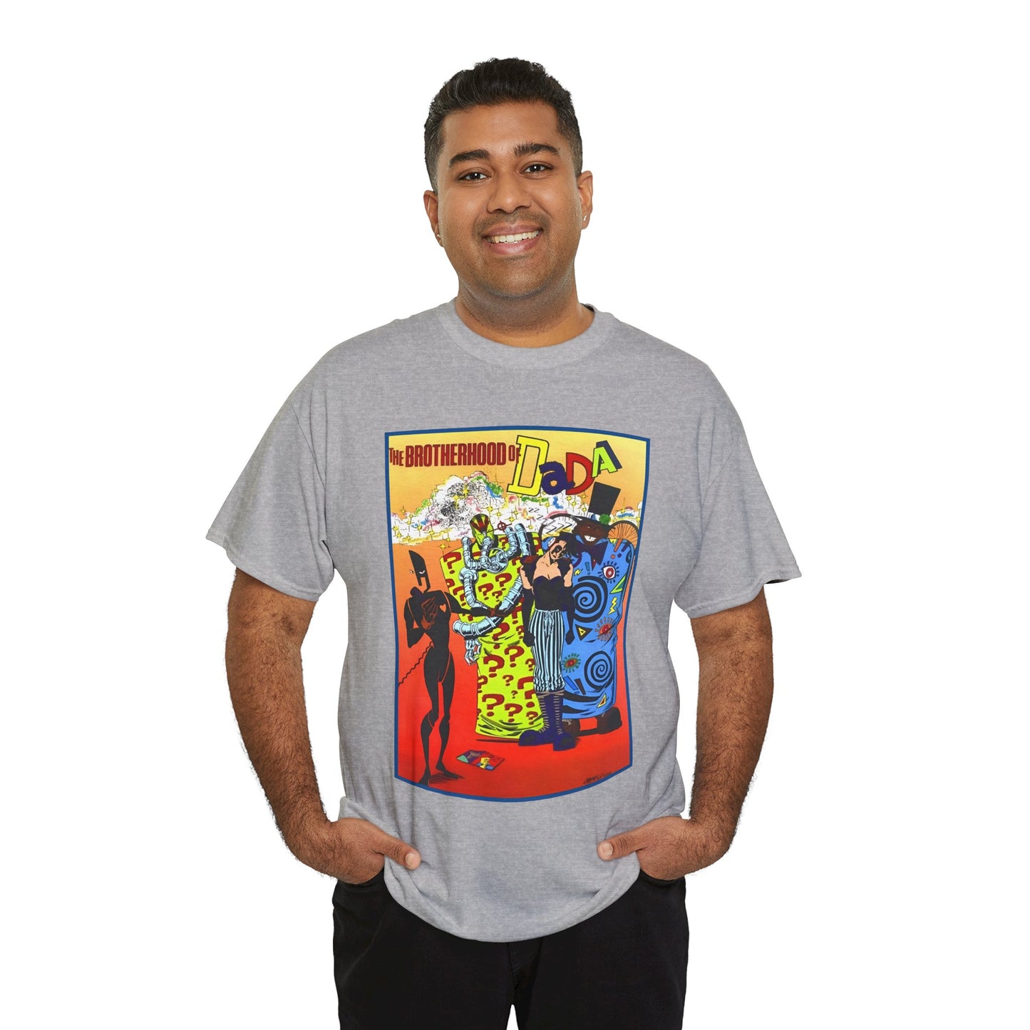 Brotherhood of Dada T-Shirt - Doom Patrol Foes - Mr Nobody, Quiz, Frenzy - DC Comics, Vertigo Comics - Grant Morrison Stories