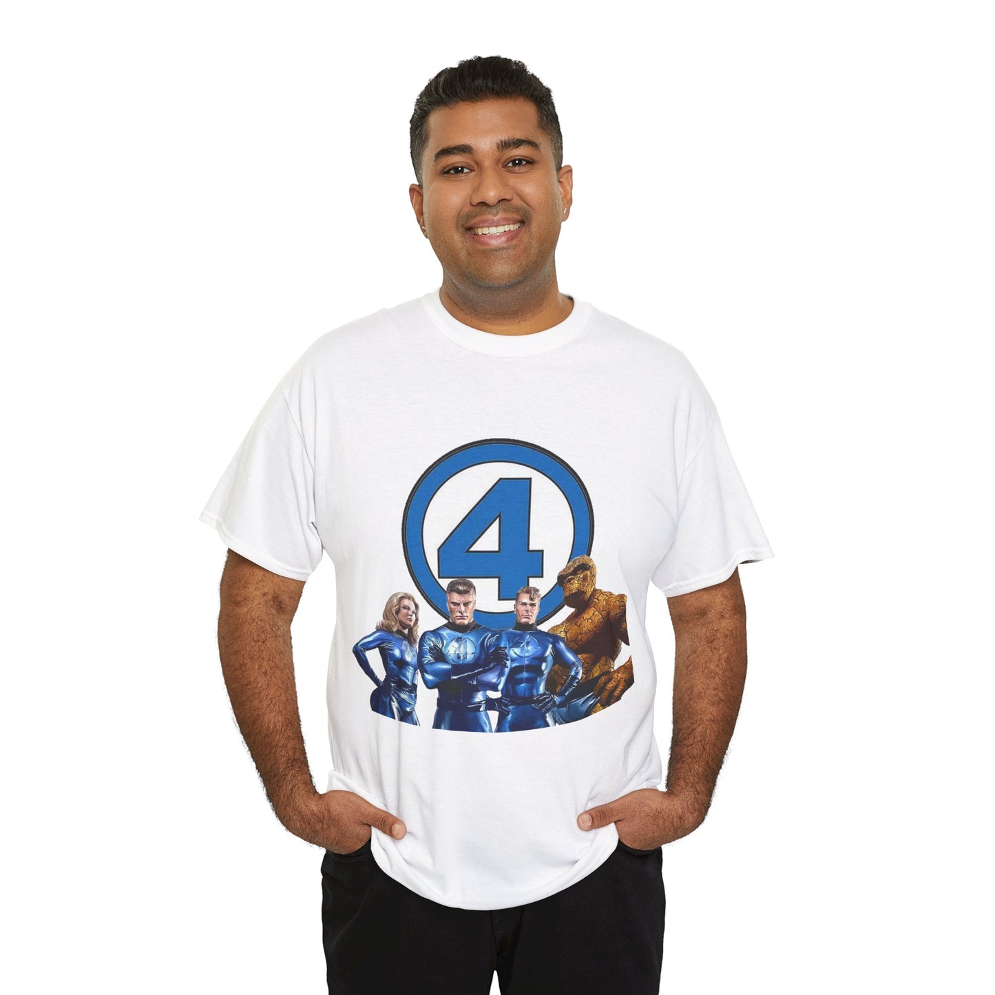 Fantastic Four T-Shirt - Alex Ross Art - 2025 MCU Movie - Iconic Marvel Comics Characters - Human Torch, Invisible Woman, The Thing, Reed Richards