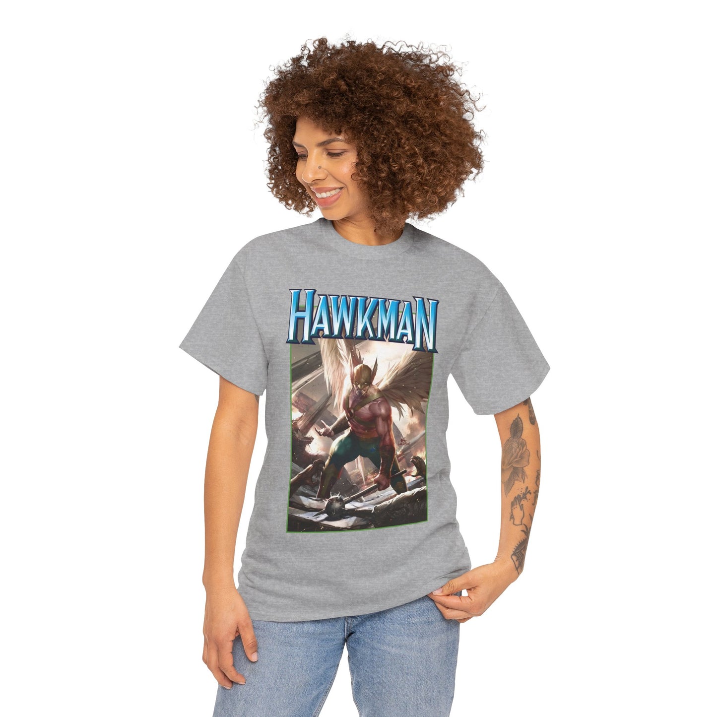 Hawkman T-Shirt - Lee Inhyuk Art - Carter Hall - JLA Member - Nth Metal - Thanagar - DC Comics