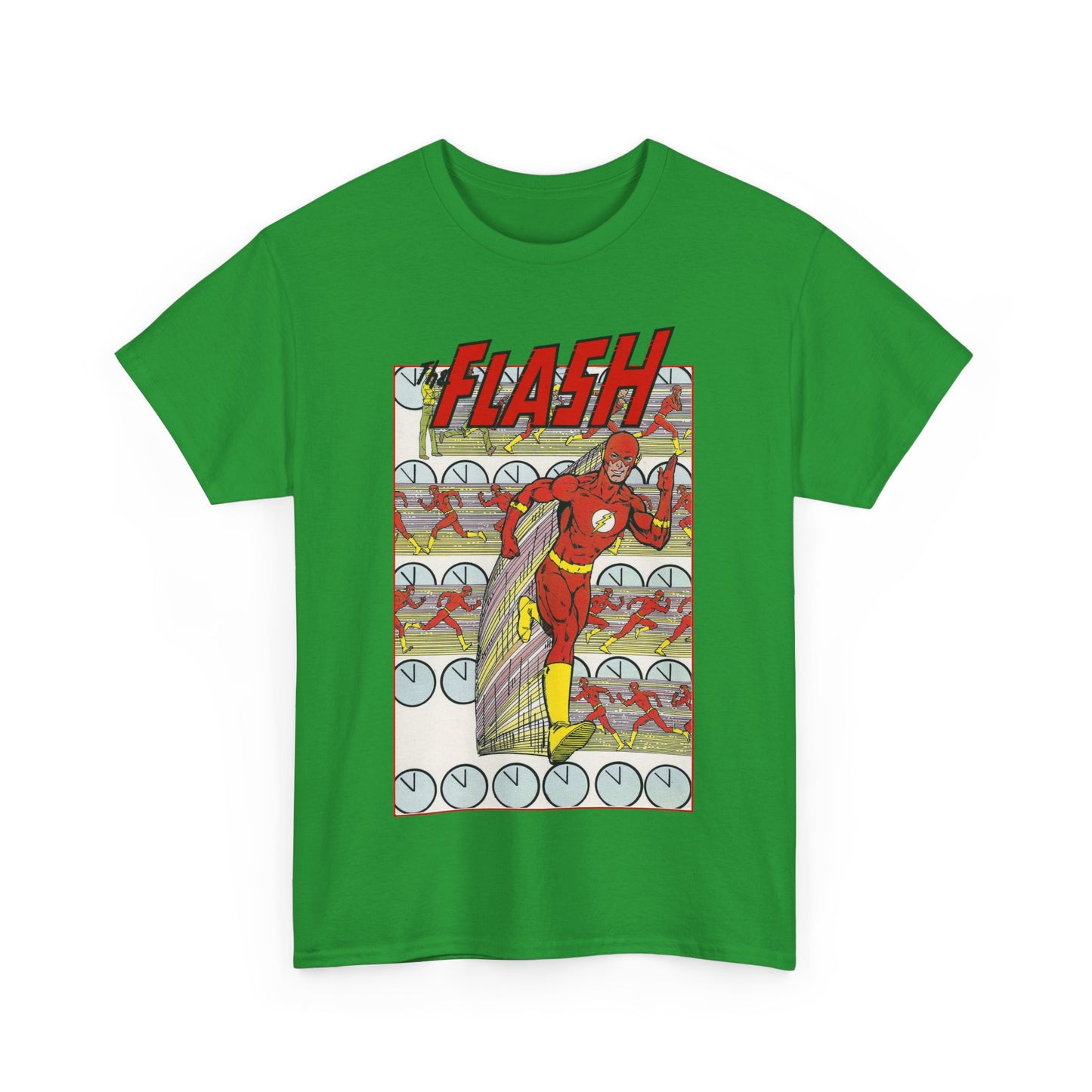 Flash T-Shirt - George Perez Art - JLA Postcard Set - 1980s Art - Justice League of America Satellite Era - Barry Allen, the Fastest Man Alive - DC Comics