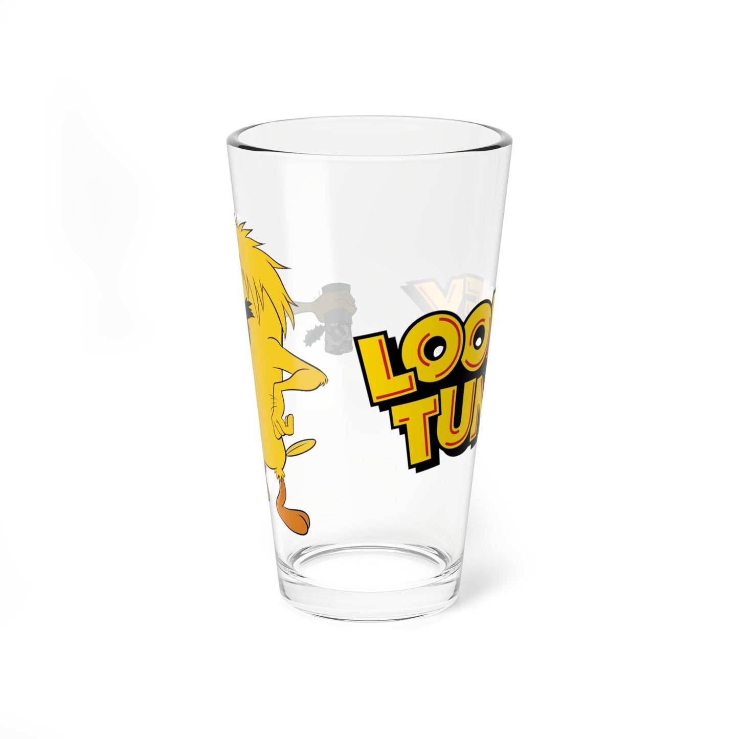 Monster Tweety & Sylvester the Cat Pint Glass, 16oz - Popular Looney Tunes Cartoon Characters - WB Animation