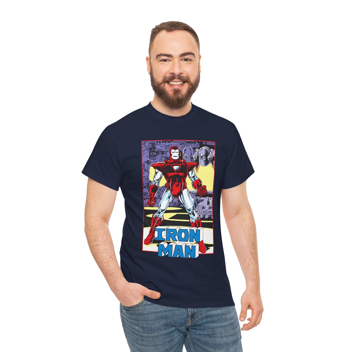 Iron Man T-Shirt - Tony Stark, Stark Industries - Silver Centurion Armor - Marvel Comics