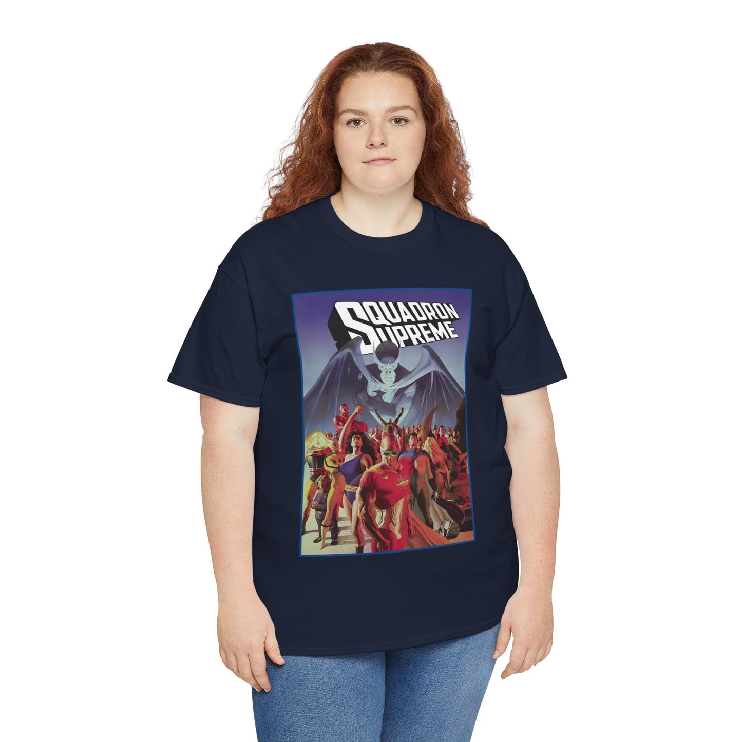 Squadron Supreme T-Shirt - Alex Ross Art - Hyperion, Nighthawk, Power Princess, Doctor Spectrum, Whizzer - Justice League Pastiches - Marvel Comics