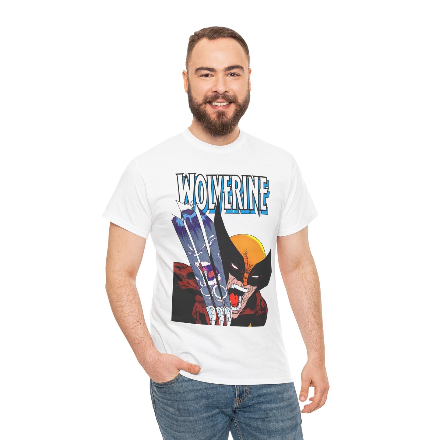 Wolverine T-Shirt - Amazing Todd McFarlane Art - Classic Image Vs Incredible Hulk - Marvel Comics - Logan