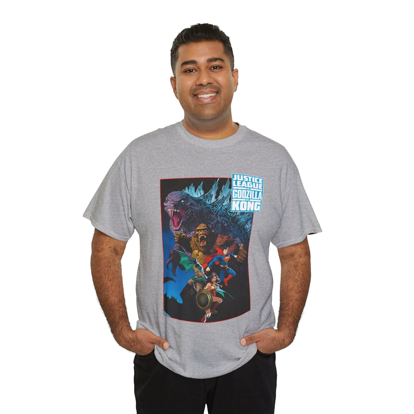 Justice League Vs Godzilla Vs Kong T-Shirt - Dan Mora Art - Wonder Woman, Superman, Batman - DC Comics