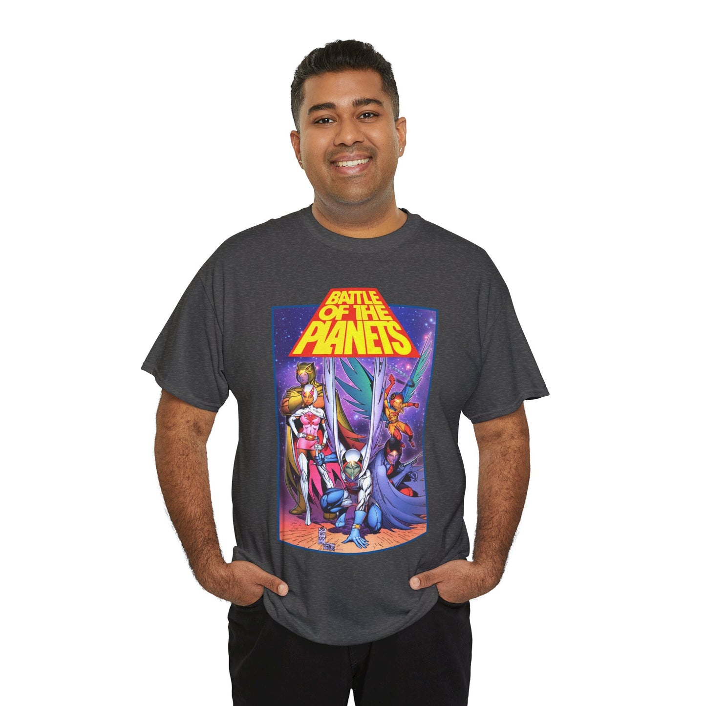 Battle of the Planets T-Shirt - Marc Silvestri Art - G-Force - Popular Gatchaman Cartoon - Mark, Jason, Princess, Keyop, and Tiny