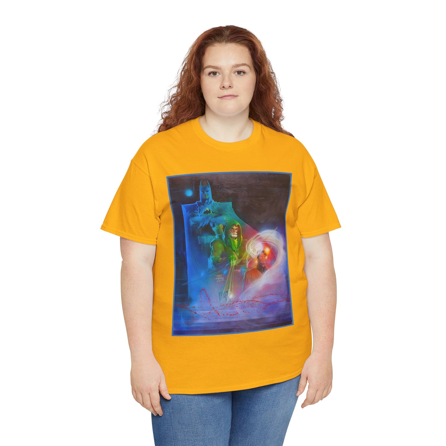 Batman, Green Arrow, Question T-Shirt - Denys Cowan & Bill Sienkiewicz Art - DC Comics - Gotham City