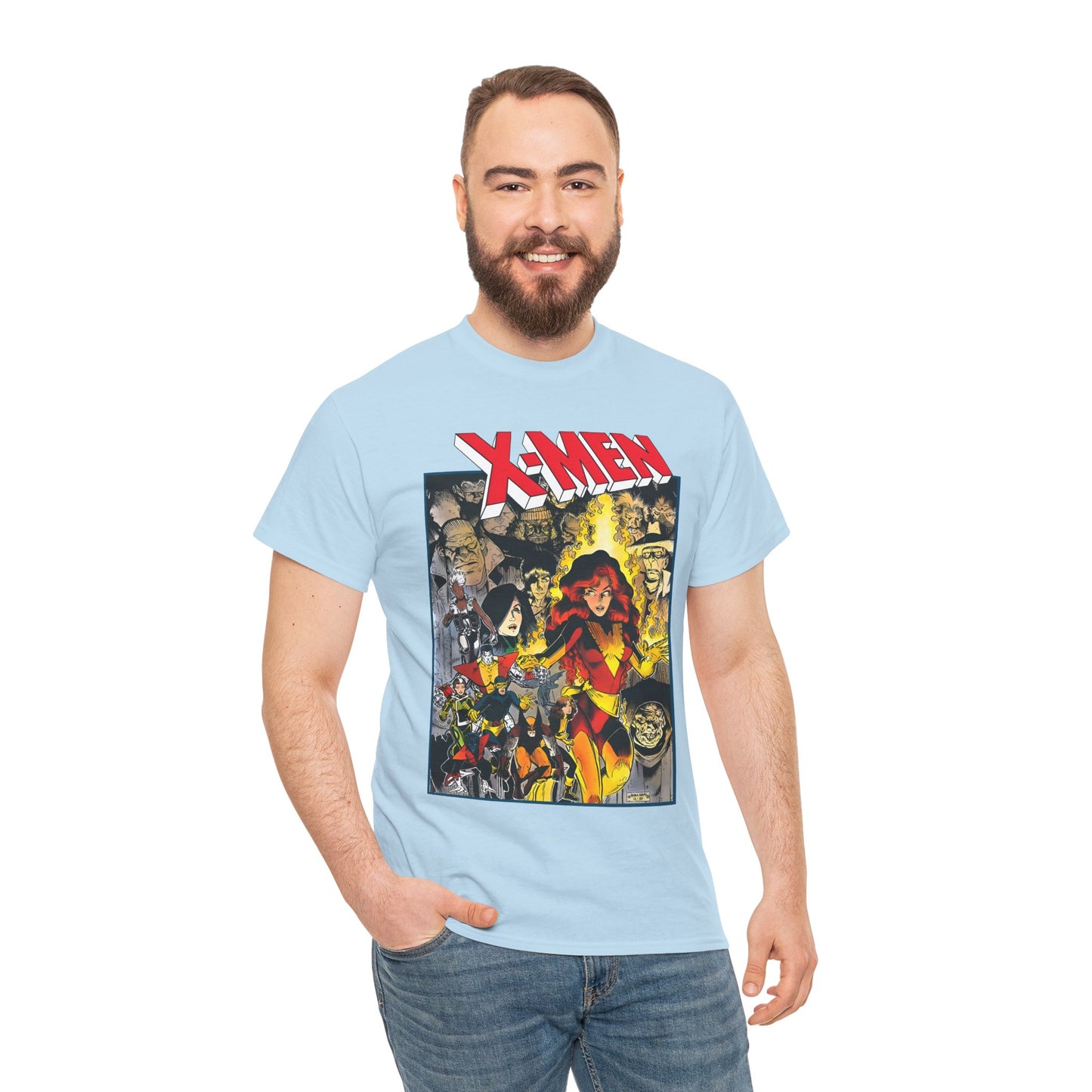Uncanny X-Men T-Shirt - Arthur Adams Art - Dark Phoenix: From the Ashes Story - Storm, Cyclops, Wolverine, Rogue, Colossus, Nightcrawler - Marvel Comics