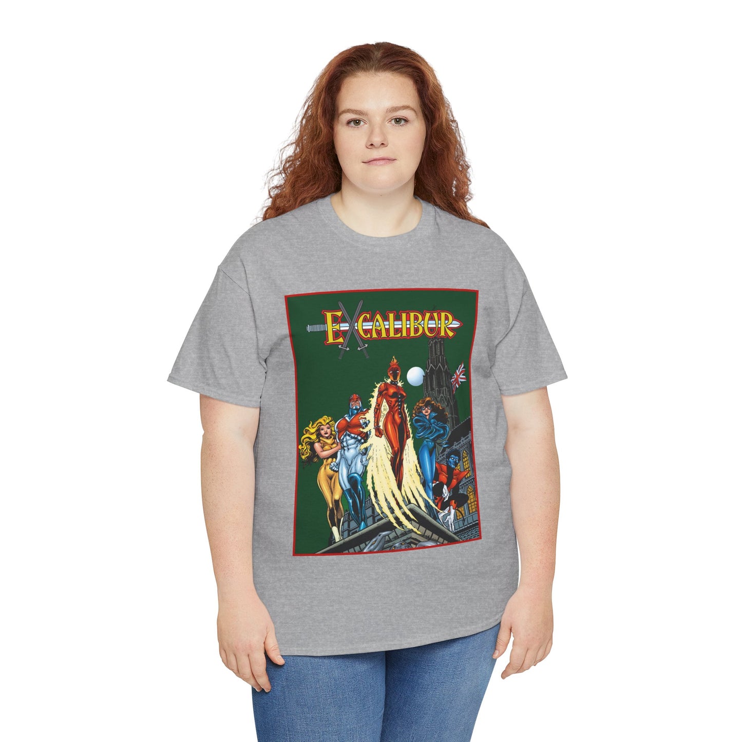 Excalibur T-Shirt - Amazing Alan Davis Art - Nightcrawler, Shadowcat, Captain Britain, Rachel Summers - Marvel Comics - X-Men Spin-Off - Mutants in the UK