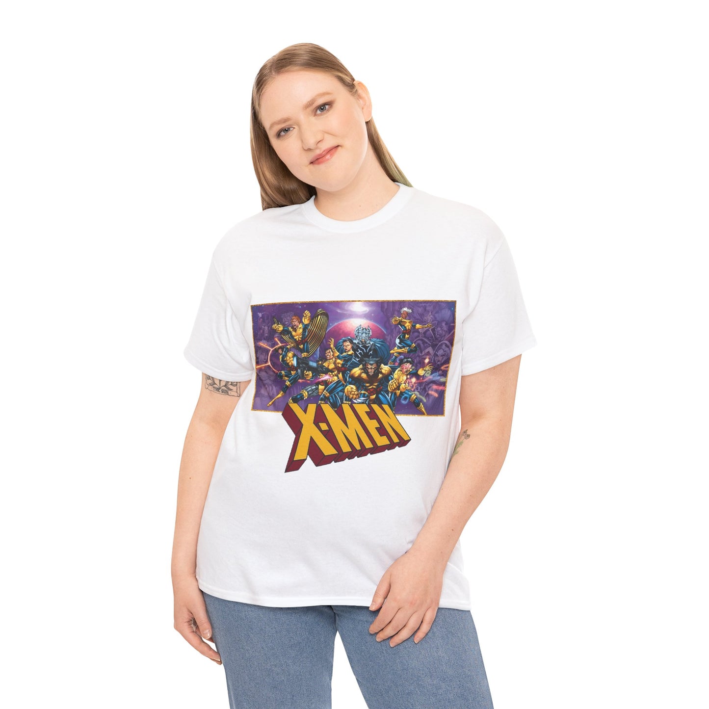 X-Men T-Shirt - Jim Lee Art - Wolverine, Storm, Gambit, Psylocke, Jubilee, Forge, Banshee - Marvel Comics Mutants