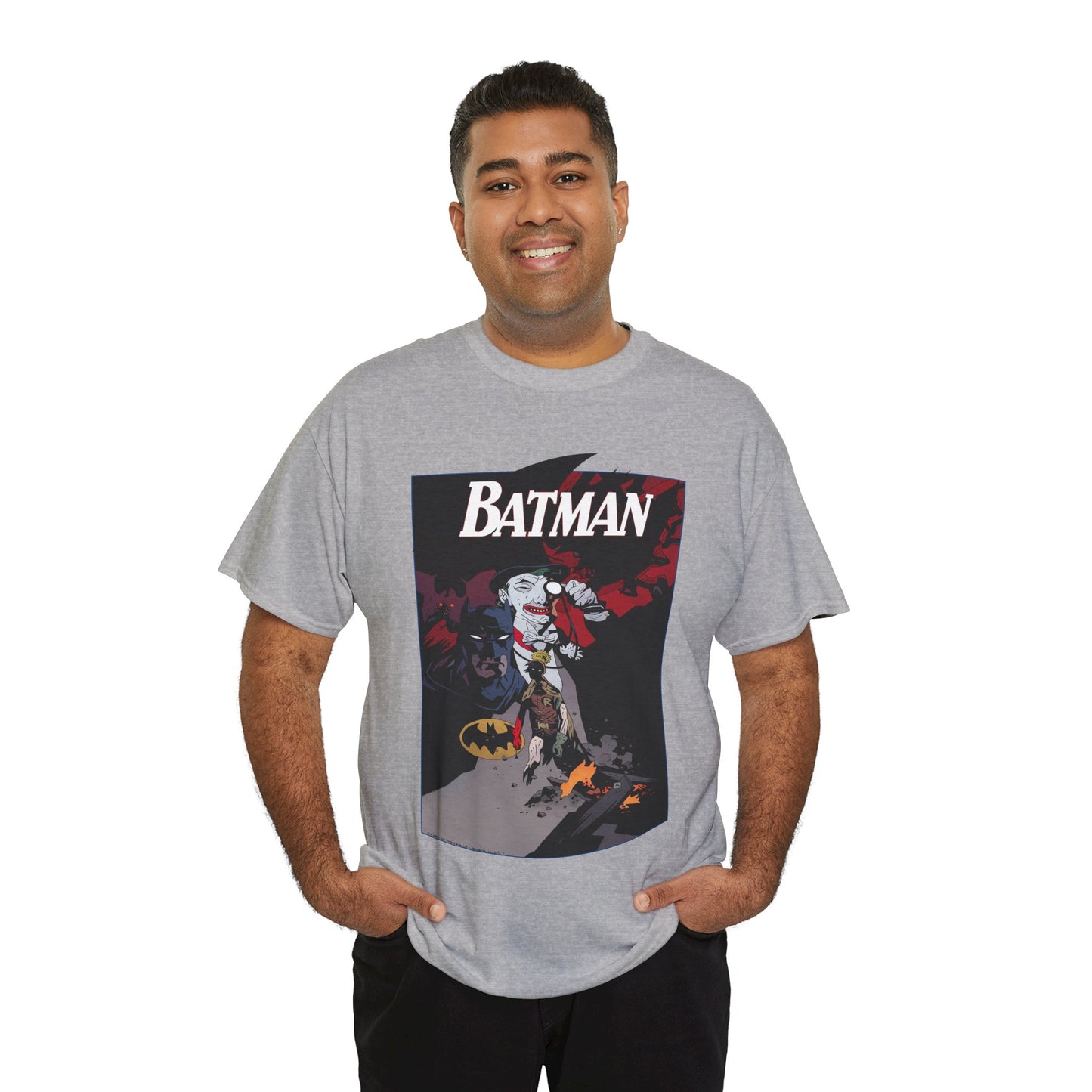 Batman T-Shirt - Mike Mignola Art - Death in the Family Storyline - Joker & Robin (Jason Todd) - DC Comics