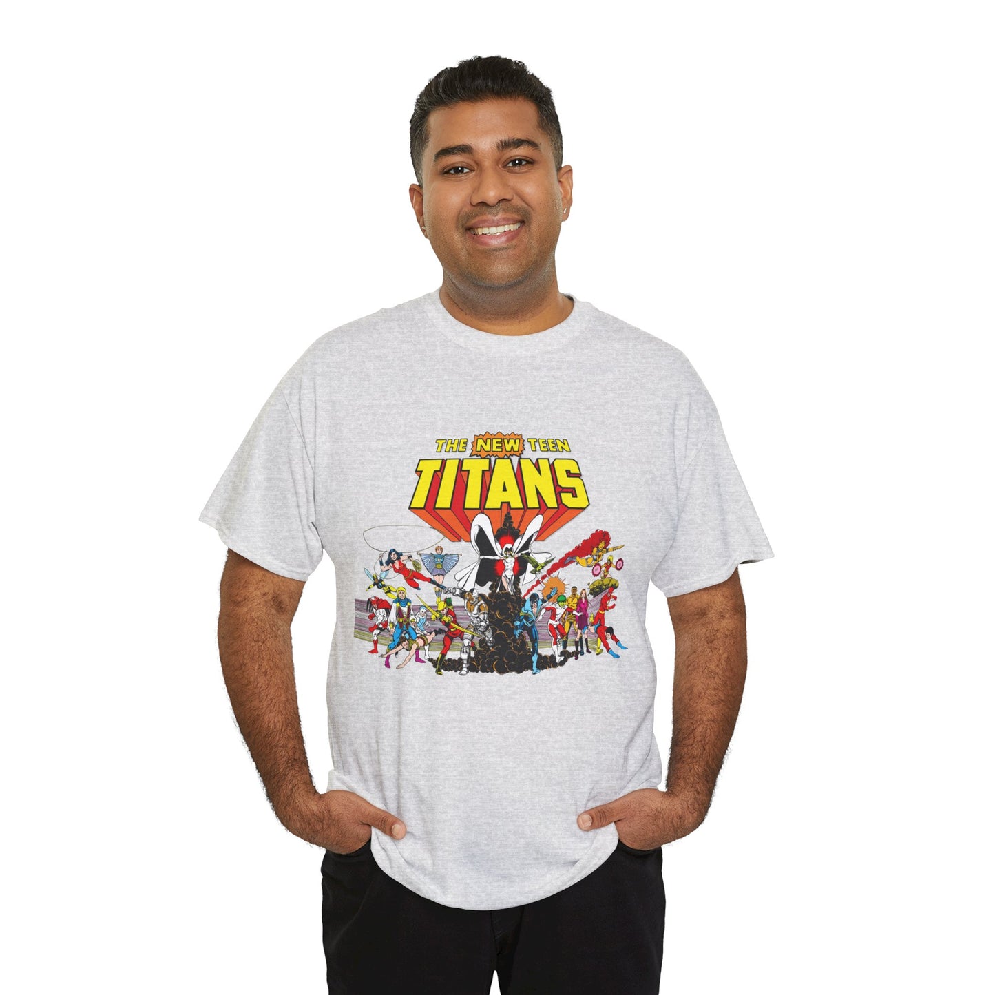 New Teen Titans T-Shirt - George Perez Art - Nightwing, Starfire, Cyborg, Speedy, Bumblebee, Hawk, Dove, Speedy, Wonder Girl, Terra, Lilith - DC Comics