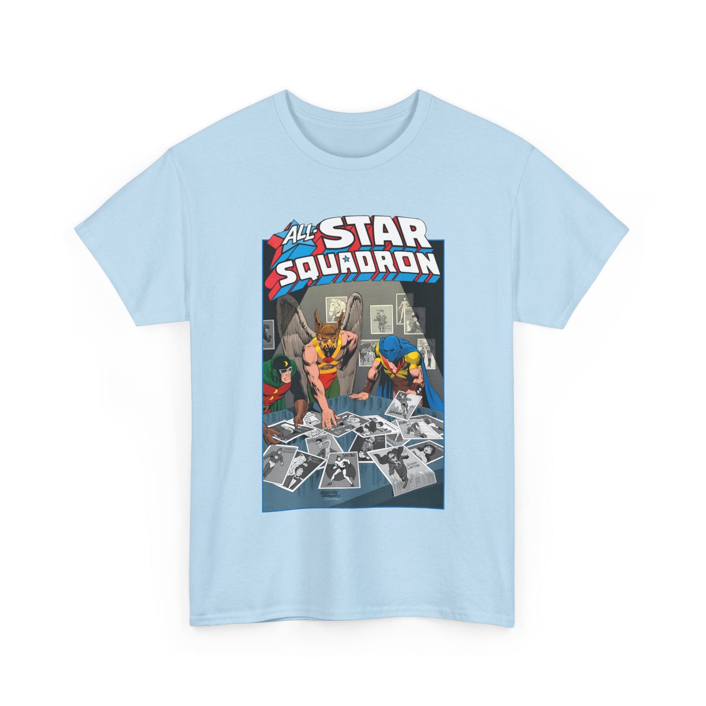 All-Star Squadron T-Shirt - Jerry Ordway Art - Hawkman, Doctor Mid-Nite, Atom - Justice Society JSA - #1 Cover - DC Comics
