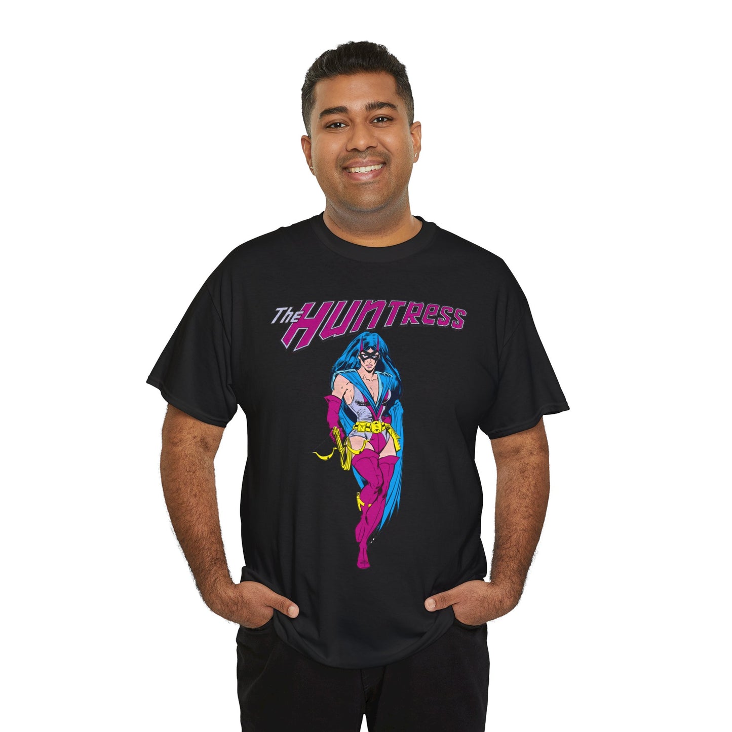 Huntress T-Shirt - Joe Staton Art - Helena Wayne, Daughter of Earth 2 Batman & Catwoman - Pre-Crisis JSA Member - DC Comics