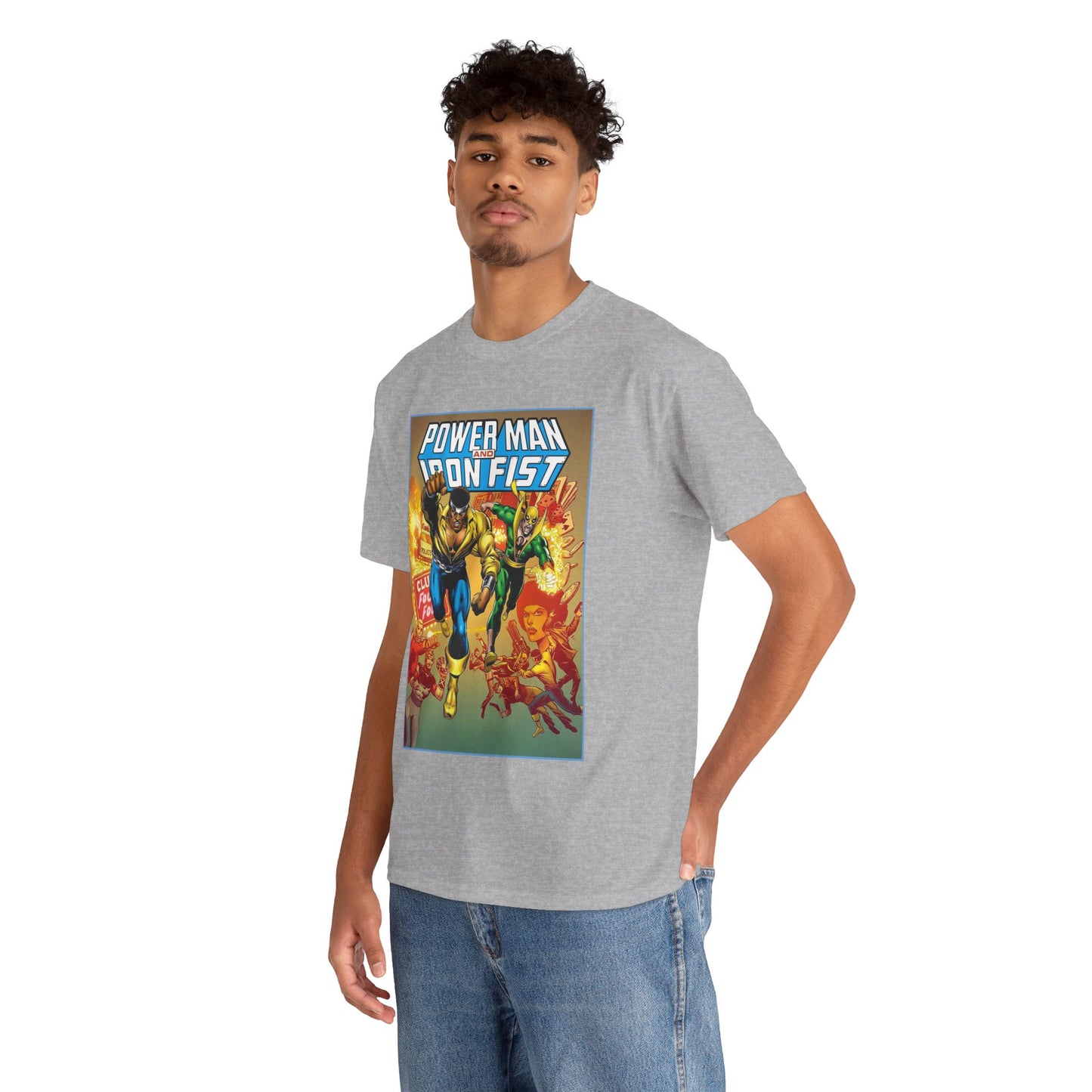 Power Man & Iron Fist T-Shirt - Luke Cage & Danny Rand - Popular Marvel Comics 1970s Series - Heroes for Hire - Great Retro Art