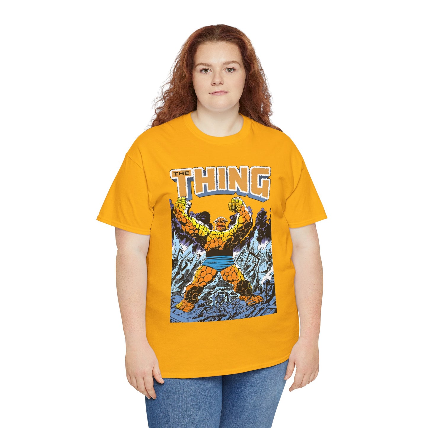 The Thing T-Shirt - John Byrne Art - Member of the Fantastic Four - Marvel Comics 1980s - Ben Grimm