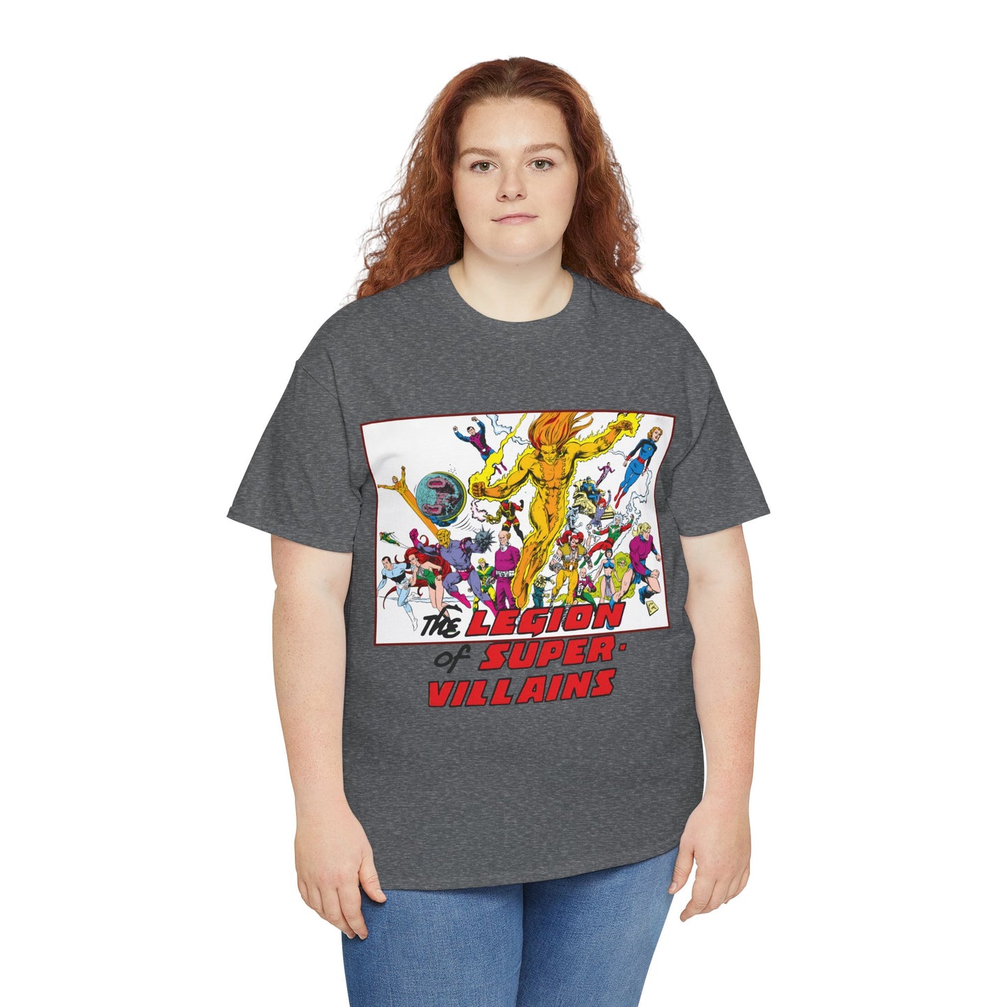 Legion of Super-Villains T-Shirt - Steve Lightle Art - LOSH, Legion of Super-Heroes Foes - Saturn Queen, Tyr, Lightning Lord, Spider Girl, Cosmic King, Nemesis Kid - DC Comics