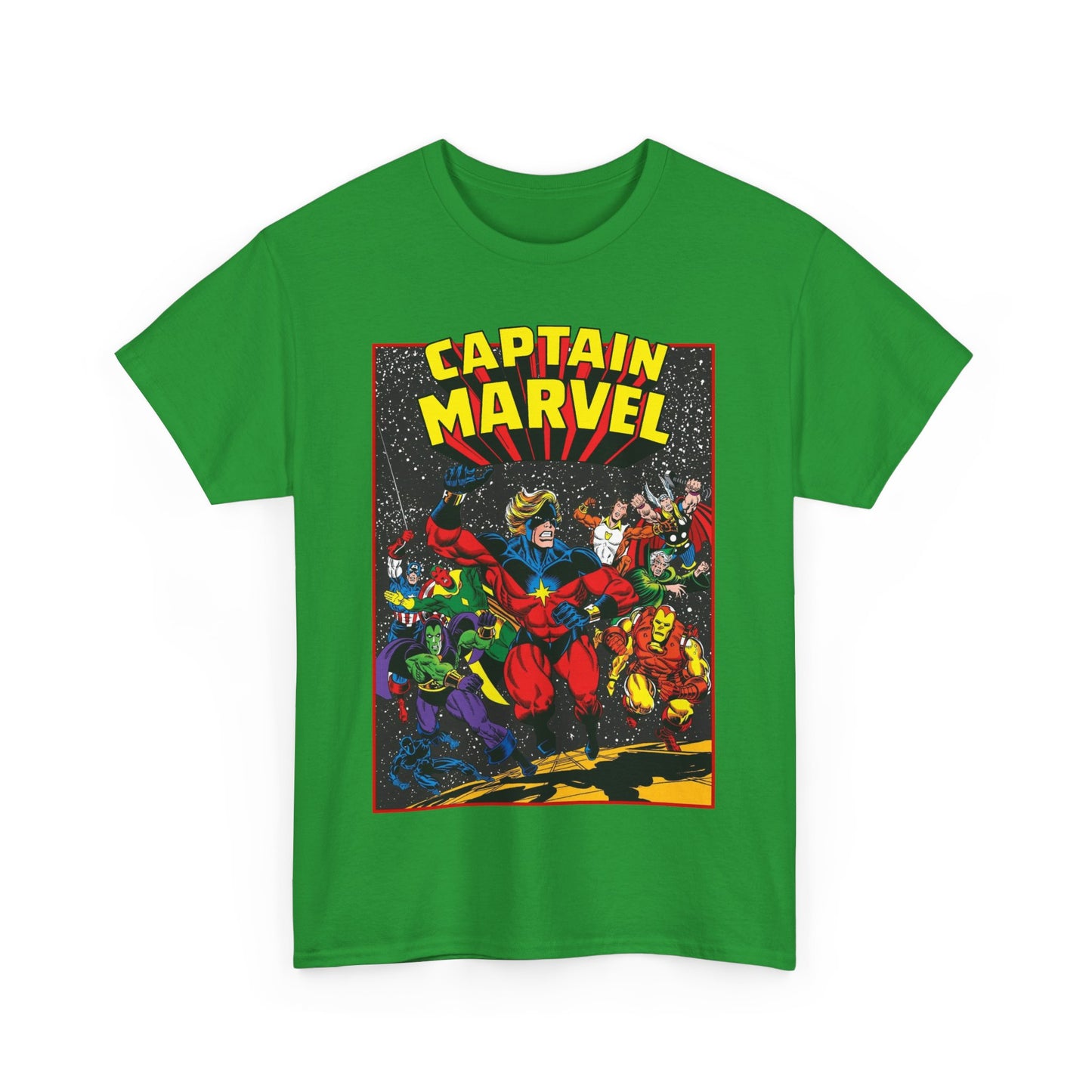Captain Marvel T-Shirt - Marvel Comics - Jim Starlin Art - Mar-Vell - Kree - Cosmic Hero