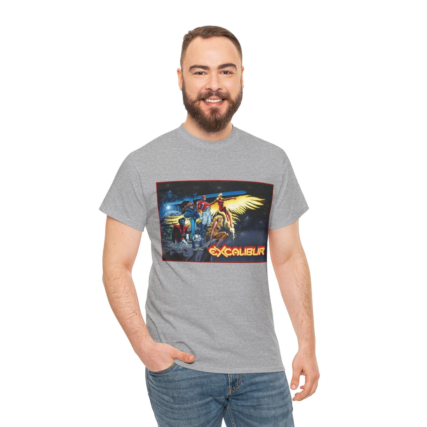 Excalibur T-Shirt - Alan David Art - Captain Britain, Nightcrawler, Shadowcat, Rachel Summers, Meggan - X-Men Series - UK Mutant Team - Marvel Comics
