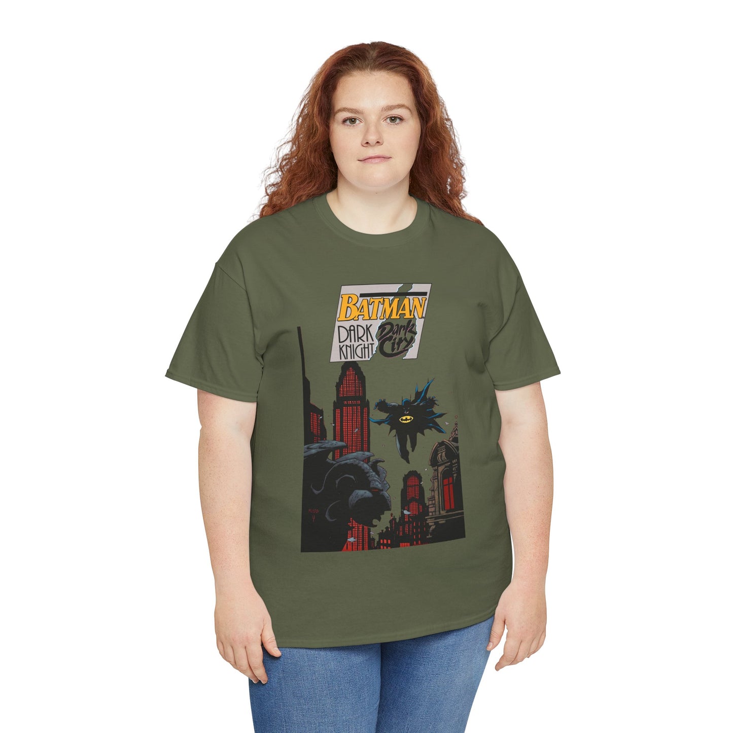 Batman: Dark Knight, Dark City T-Shirt - Mike Mignola Art - Gotham City, Bruce Wayne - 1990s Cover Art - DC Comics