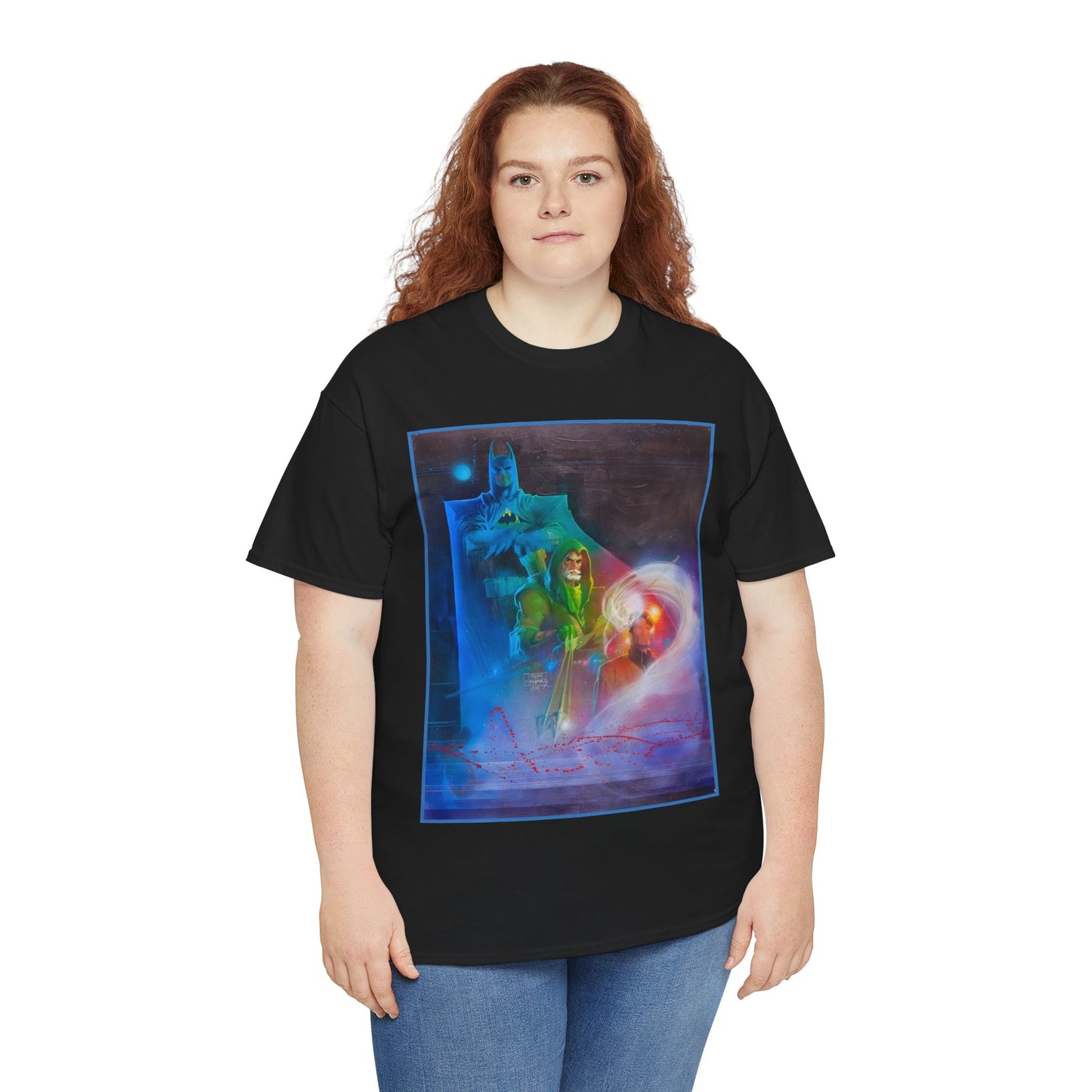 Batman, Green Arrow, Question T-Shirt - Denys Cowan & Bill Sienkiewicz Art - DC Comics - Gotham City