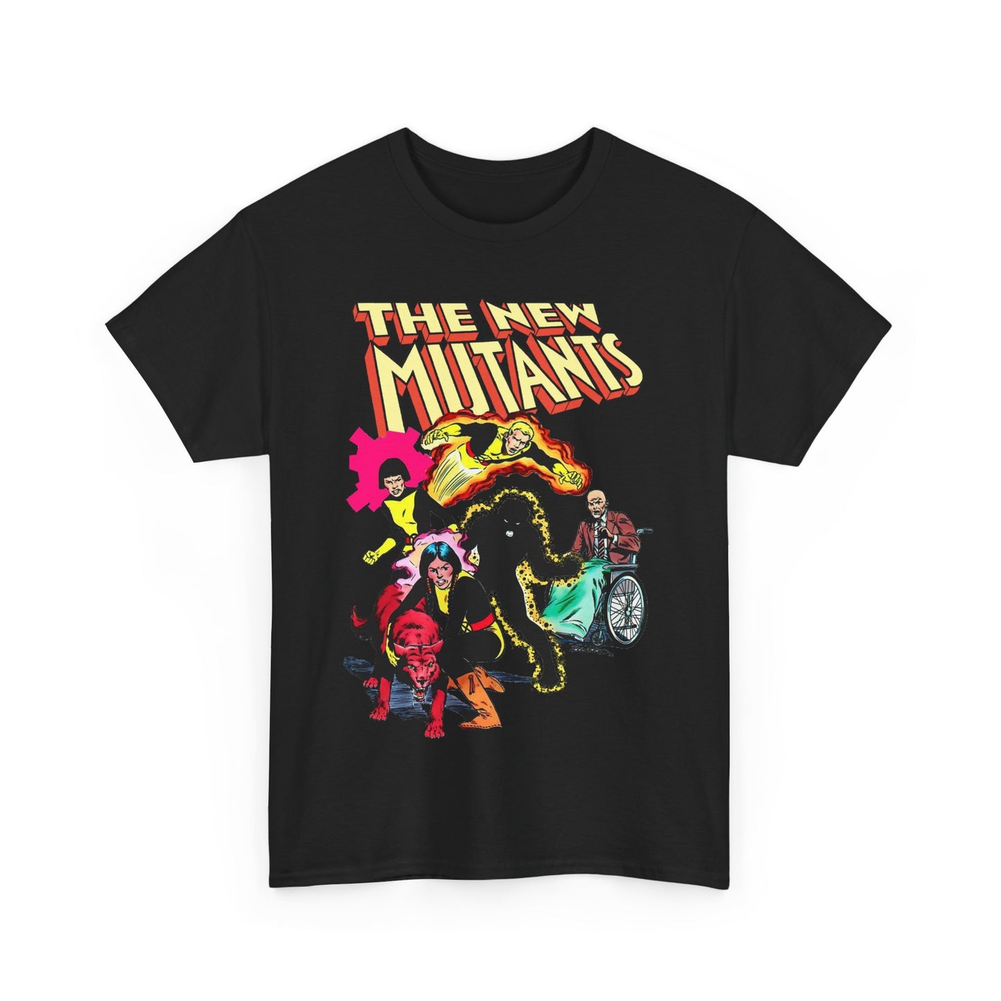 New Mutants T-Shirt - Sunspot, Cannonball, Mirage, Karma, Danni Moonstar - X-Men Characters - Marvel Comics - Mutant Students - Professor X