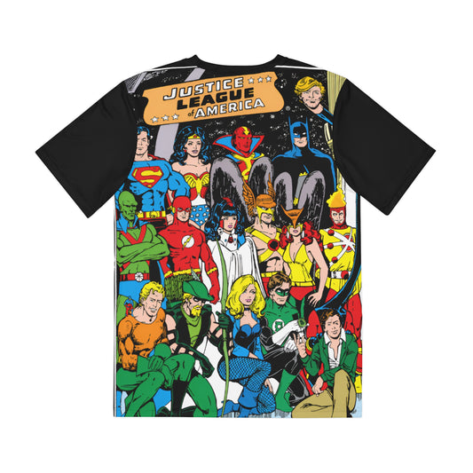 JLA & JSA All Over Print Tee (Polyester) - George Perez Art - DC Comics