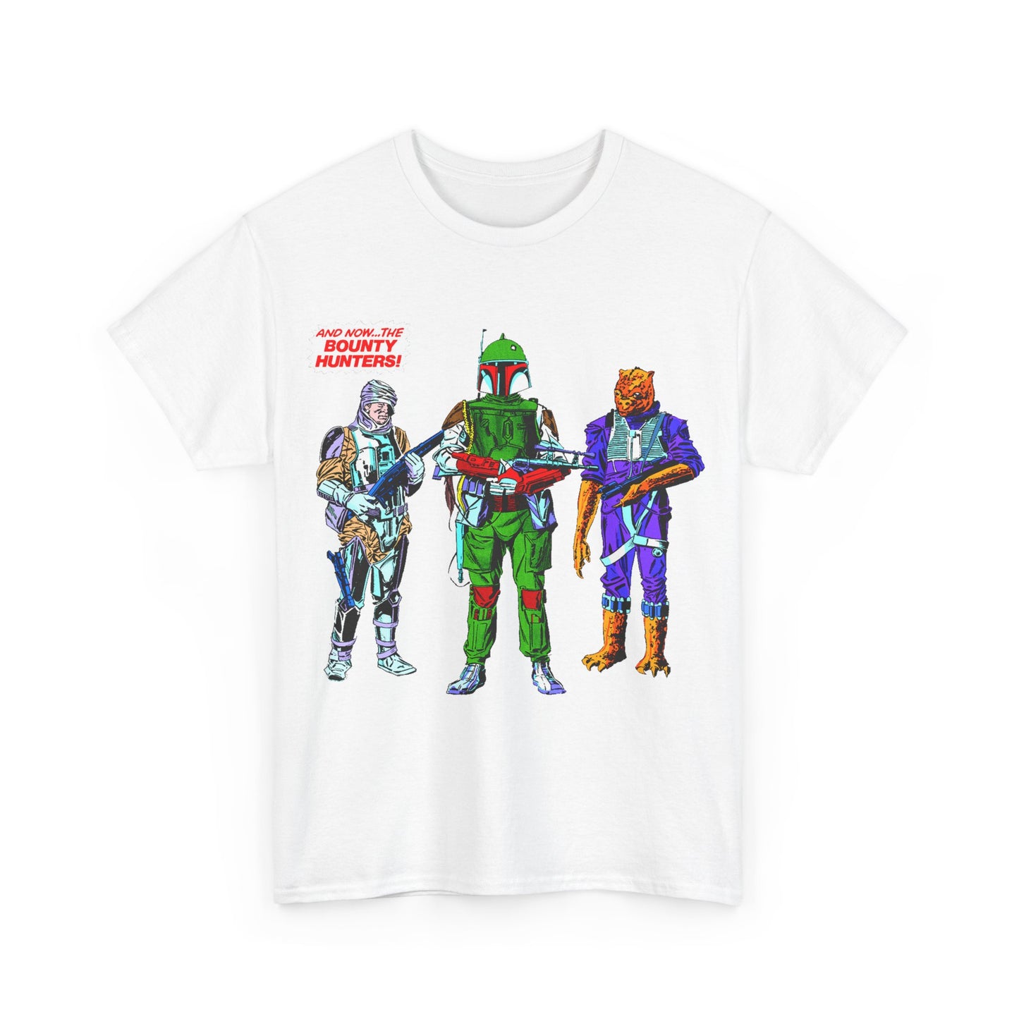 Boba Fett, Bossk, Dengar T-Shirt - Star Wars Bounty Hunters from Empire Strikes Back - Marvel Comics 1980s Art - Alternate Colors