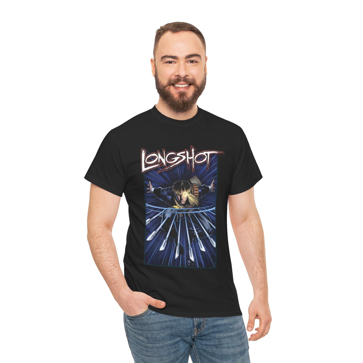 Longshot T-Shirt - Arthur Adams Art - Marvel Comics - Uncanny X-Men - Mojoverse Mutant - Popular 1980s Character