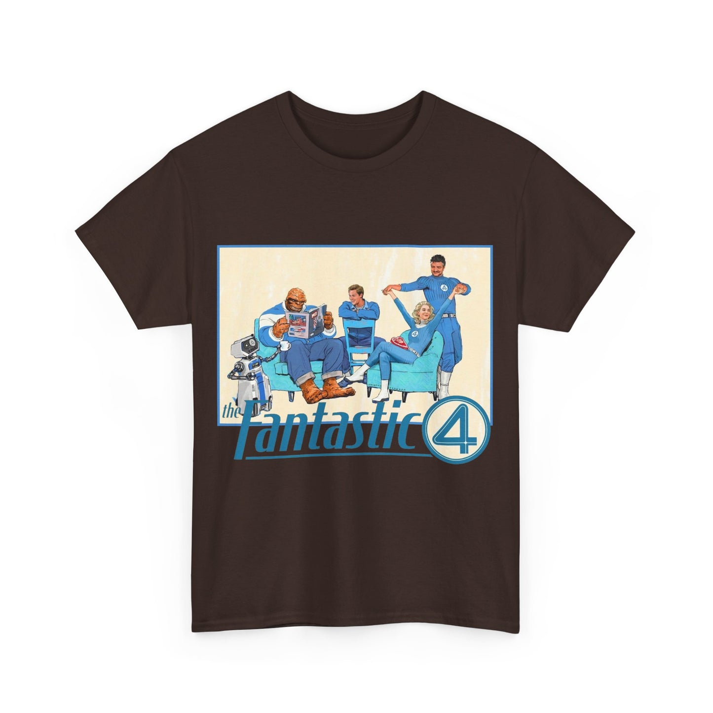 Fantastic Four T-Shirt - 2025 MCU Movie - Reed Richards, Invisible Woman, Thing, Human Torch - Marvel Comics Characters