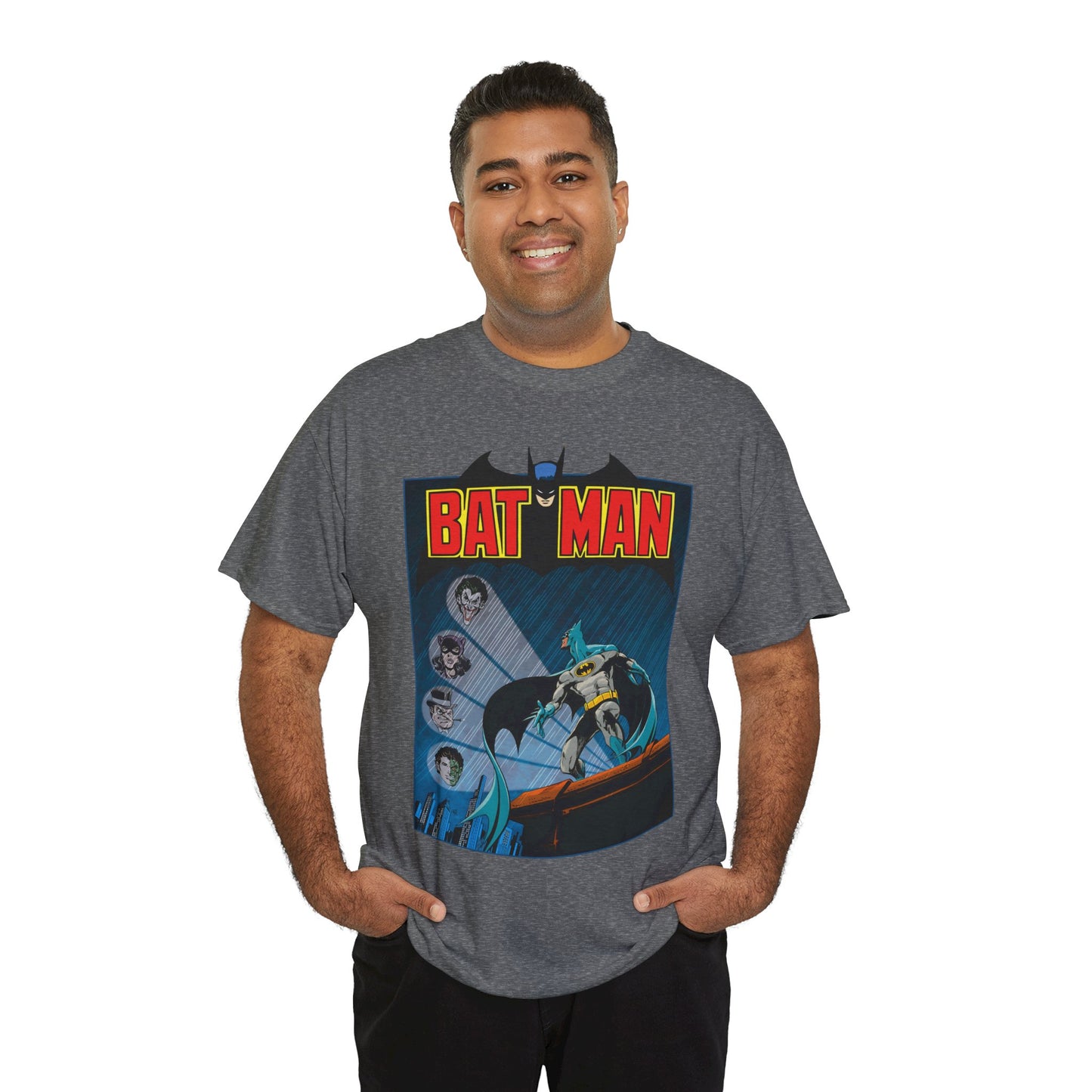 Batman T-Shirt - DC Comics - Catwoman, Joker, Two-Face, Penguin - Bronze Age Art - Gotham City