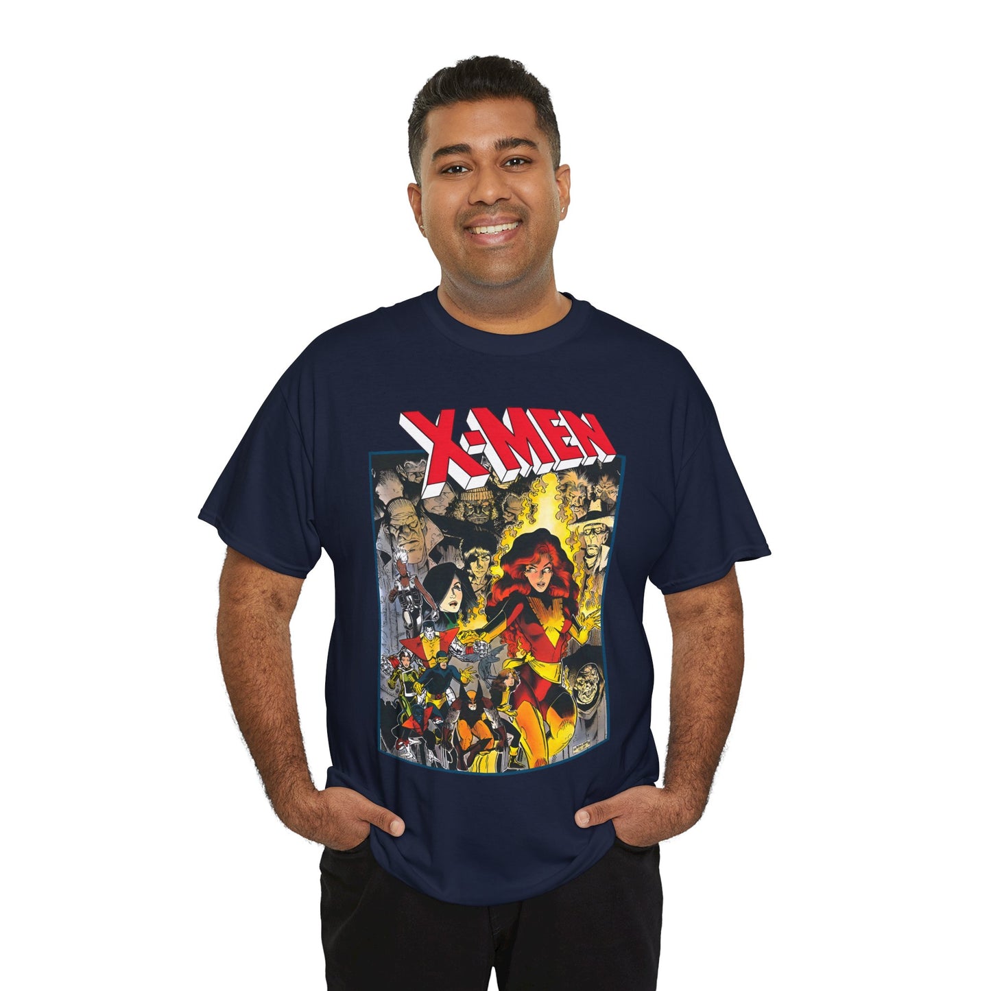 Uncanny X-Men T-Shirt - Arthur Adams Art - Dark Phoenix: From the Ashes Story - Storm, Cyclops, Wolverine, Rogue, Colossus, Nightcrawler - Marvel Comics