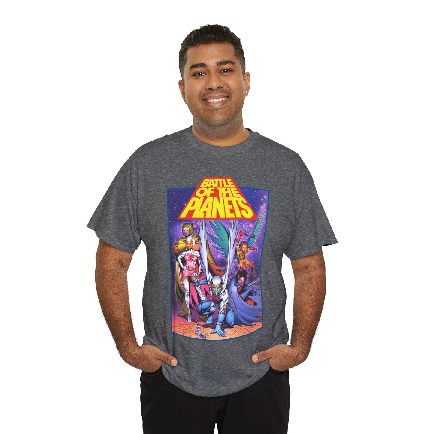 Battle of the Planets T-Shirt - Marc Silvestri Art - G-Force - Popular Gatchaman Cartoon - Mark, Jason, Princess, Keyop, and Tiny