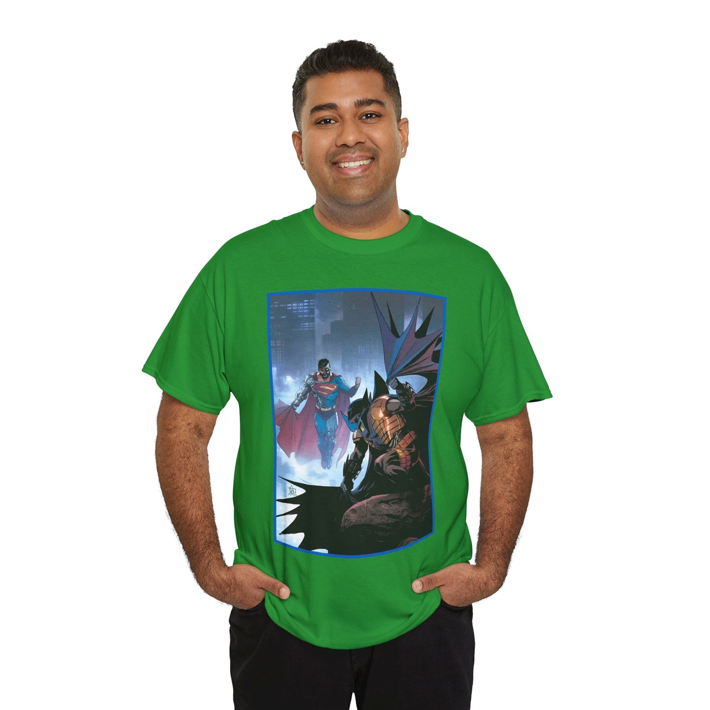 Cyborg Superman Vs Azrael Batman T-Shirt - Lee Weeks Art - Reign of the Superman, Knightfall - World's Finest Variant Cover Art - DC Comics