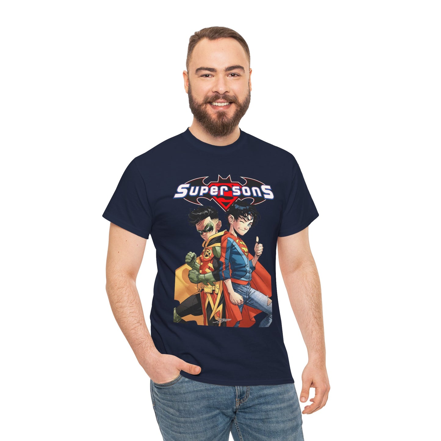 Super Sons T-Shirt - Jorge Jimenez Art - Superboy & Robin - Jon Kent & Damian Wayne - DC Comics - Sons of Superman & Batman