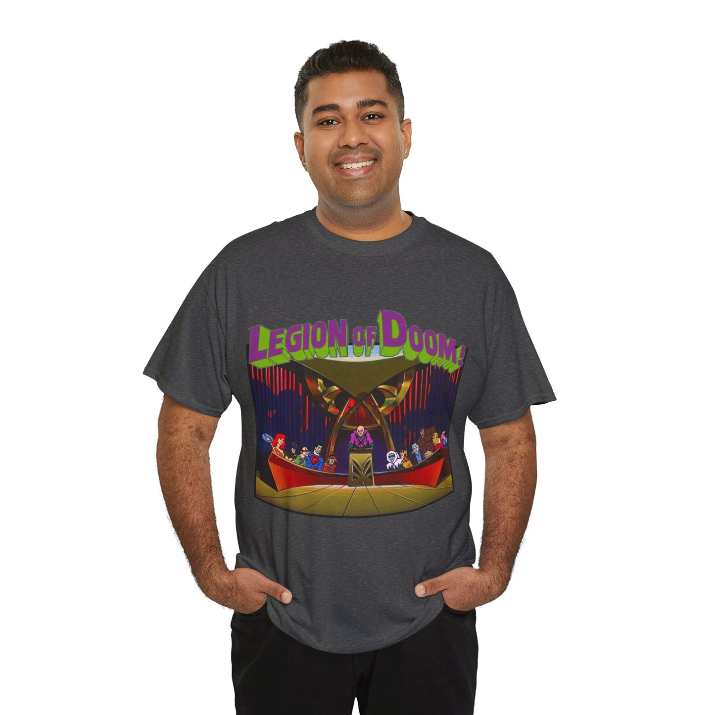 Legion of Doom T-Shirt - Super Friends Cartoon - Lex Luthor, Grodd, Brainiac, Giganta, Riddler, Bizarro, Scarecrow, Hanna-Barbera Animation