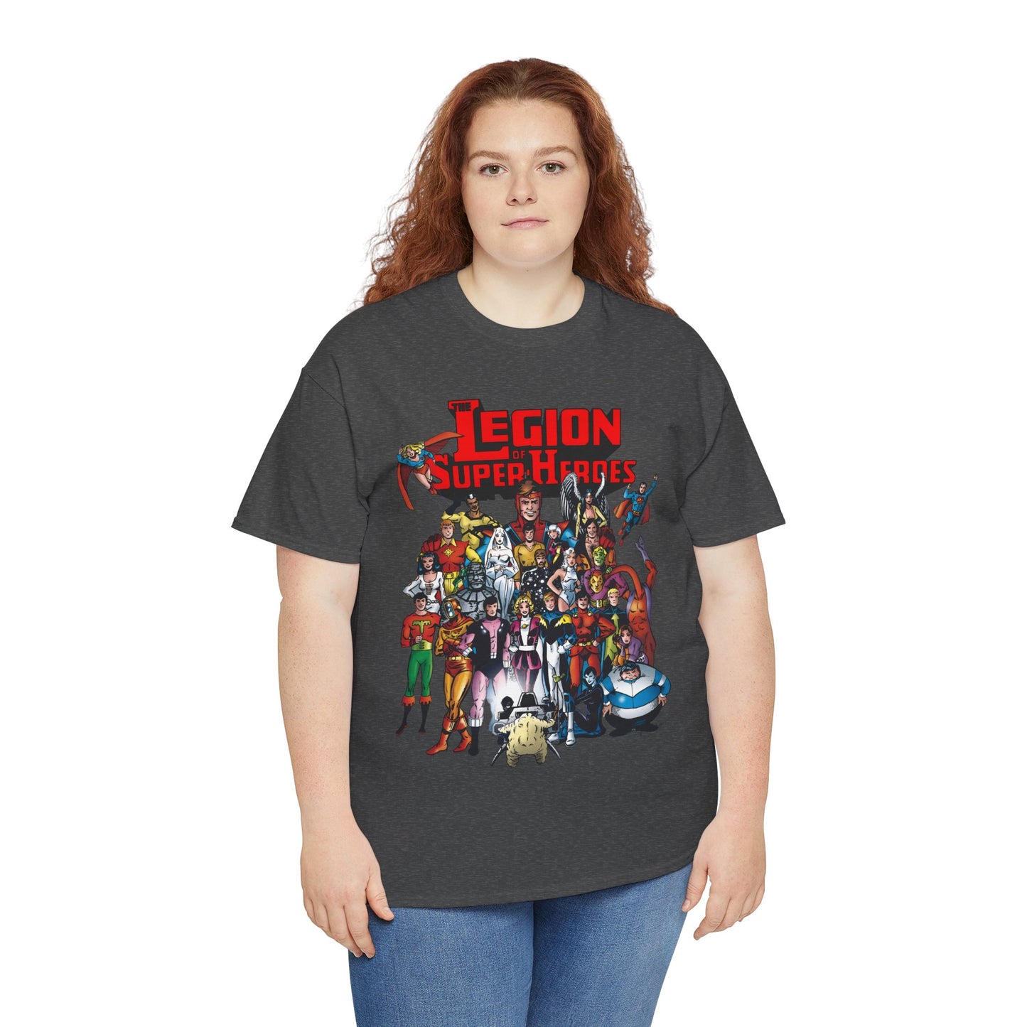 Legion of Super-Heroes T-Shirt - #300 Cover Art - Cosmic Boy, Saturn Girl, Superboy, Wildfire, Mon-El, Dream Girl, Brainiac 5, Supergirl - DC Comics