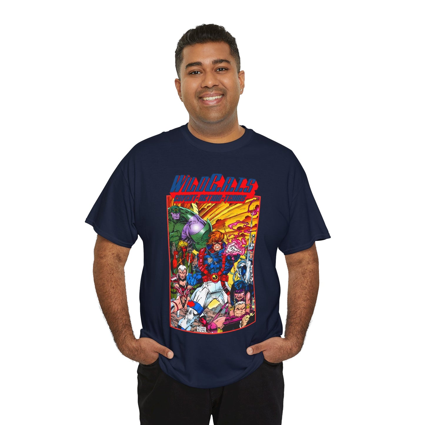 Wildcats T-Shirt - Jim Lee Art - WildC.A.T.s: Covert Action Teams - Spartan, Voice, Grifter, Zealot, Emp - Image/Wildstorm/DC Comics