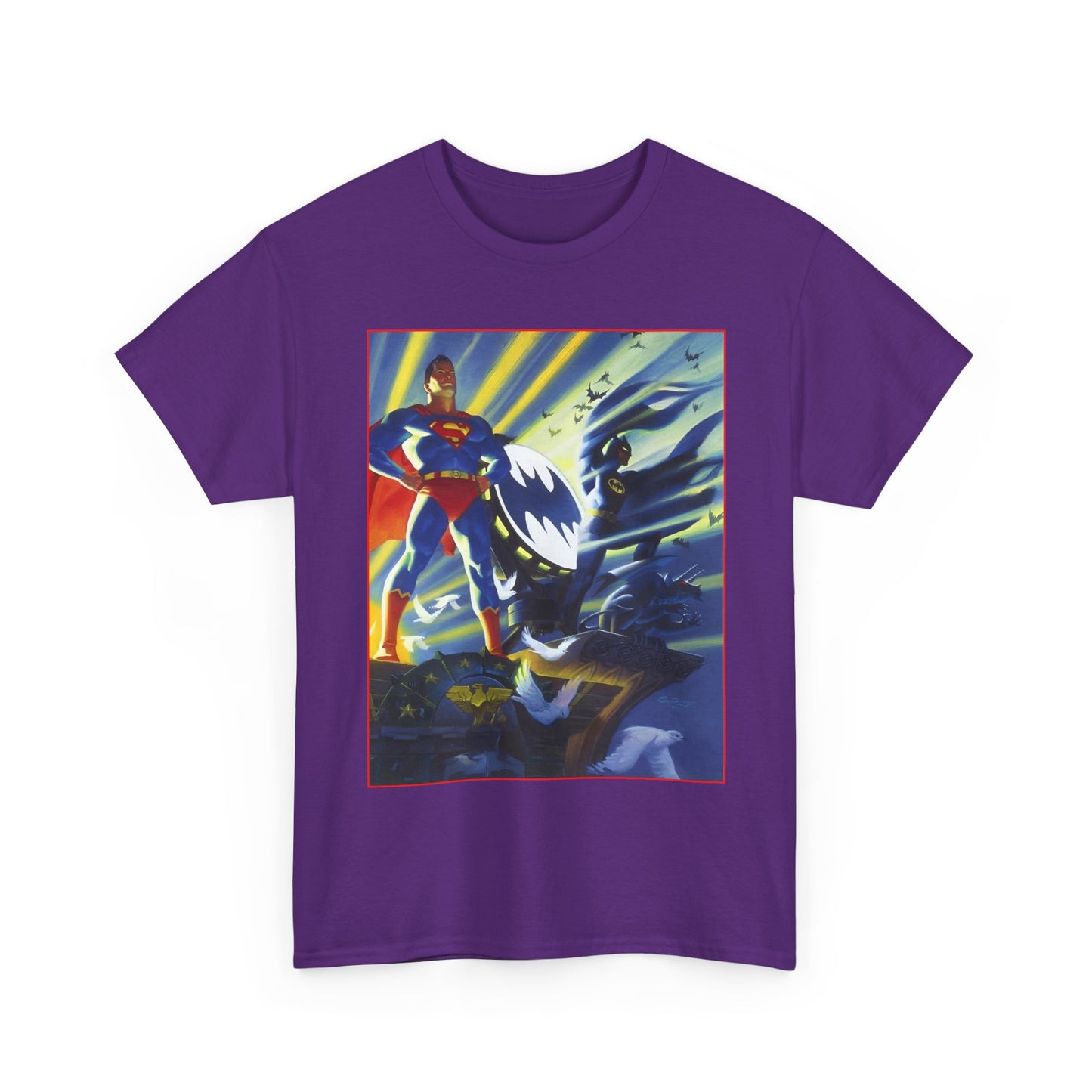 Superman & Batman T-Shirt - Steve Rude Art - The Dark Knight Detective & The Man of Steel - World's Finest - DC Comics