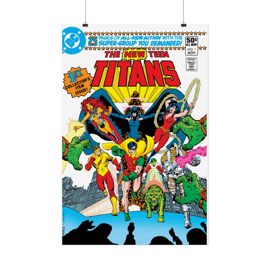 New Teen Titans Rolled Poster - George Perez Art - DC Comics - #1 Cover - Multiple Sizes Up to 24"x36"