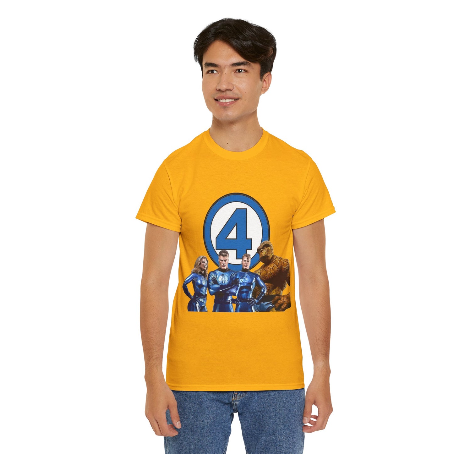 Fantastic Four T-Shirt - Alex Ross Art - 2025 MCU Movie - Iconic Marvel Comics Characters - Human Torch, Invisible Woman, The Thing, Reed Richards