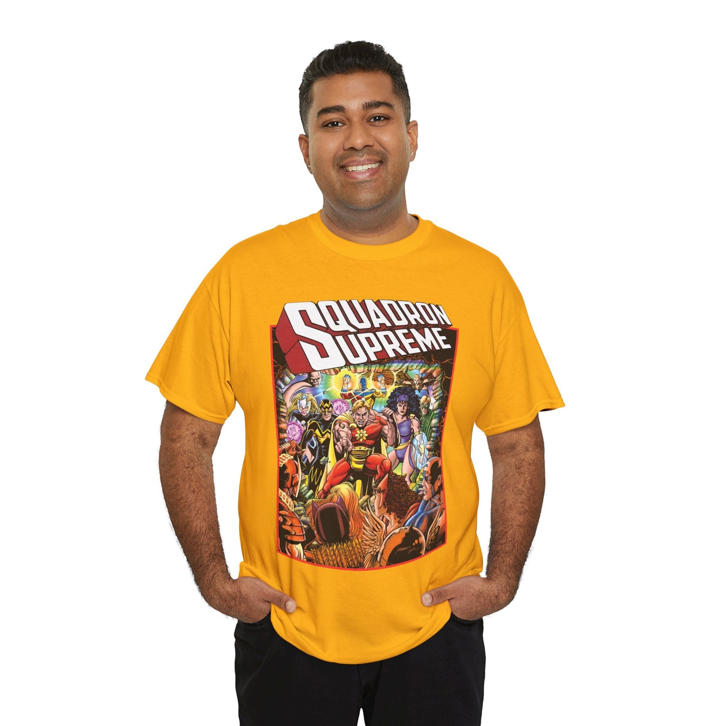 Squadron Supreme T-Shirt - George Perez Art - Hyperion, Nighthawk, Doctor Spectrum, Power Princess, Whizzer - Marvel Comics