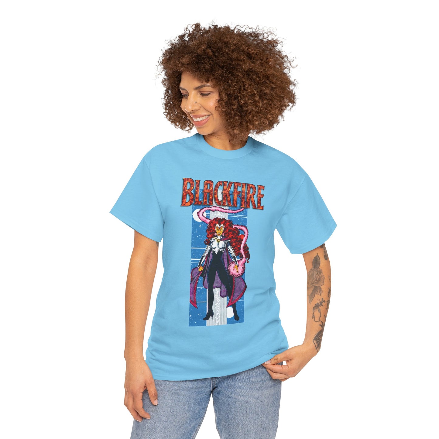 Blackfire T-Shirt - George Perez Art - New Teen Titans Enemy, Starfire's Evil Sister - From Tamaran - DC Comics