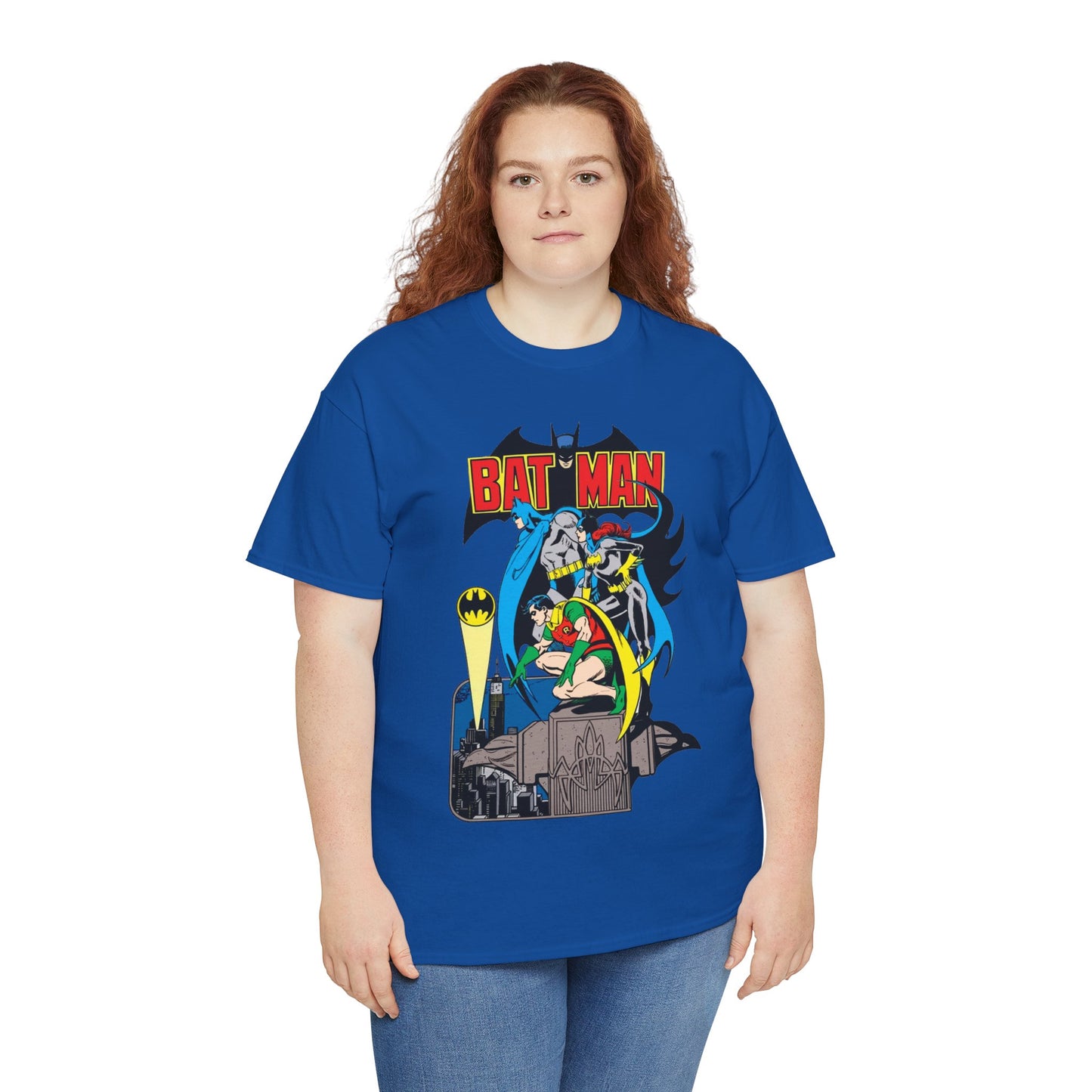 Batman, Robin & Batgirl T-Shirt - José Luis García-López Art - DC Comics Style Guide - 1970s Retro Art - Gotham City - Bat Signal